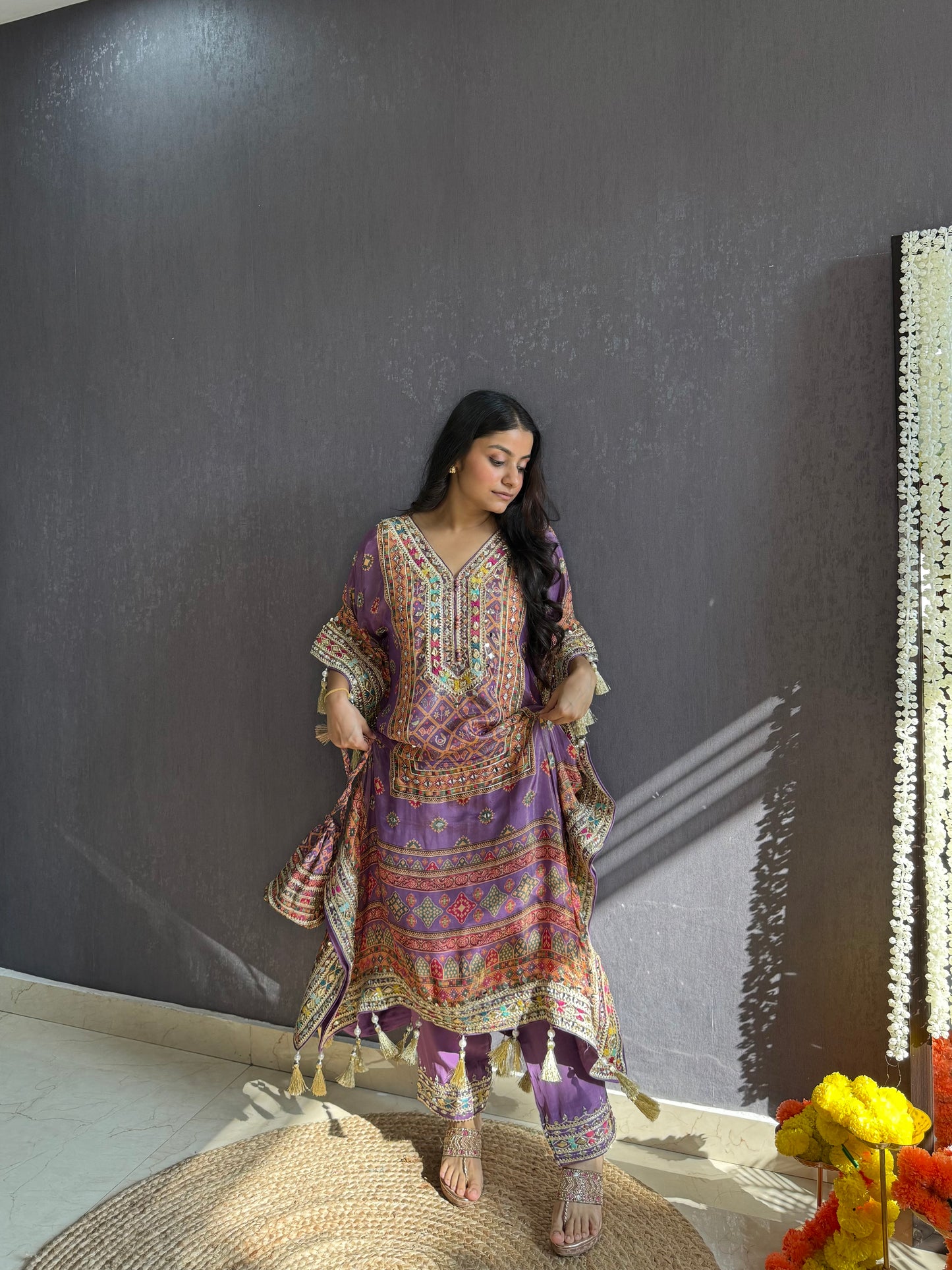 Luxurious patola kaftan set