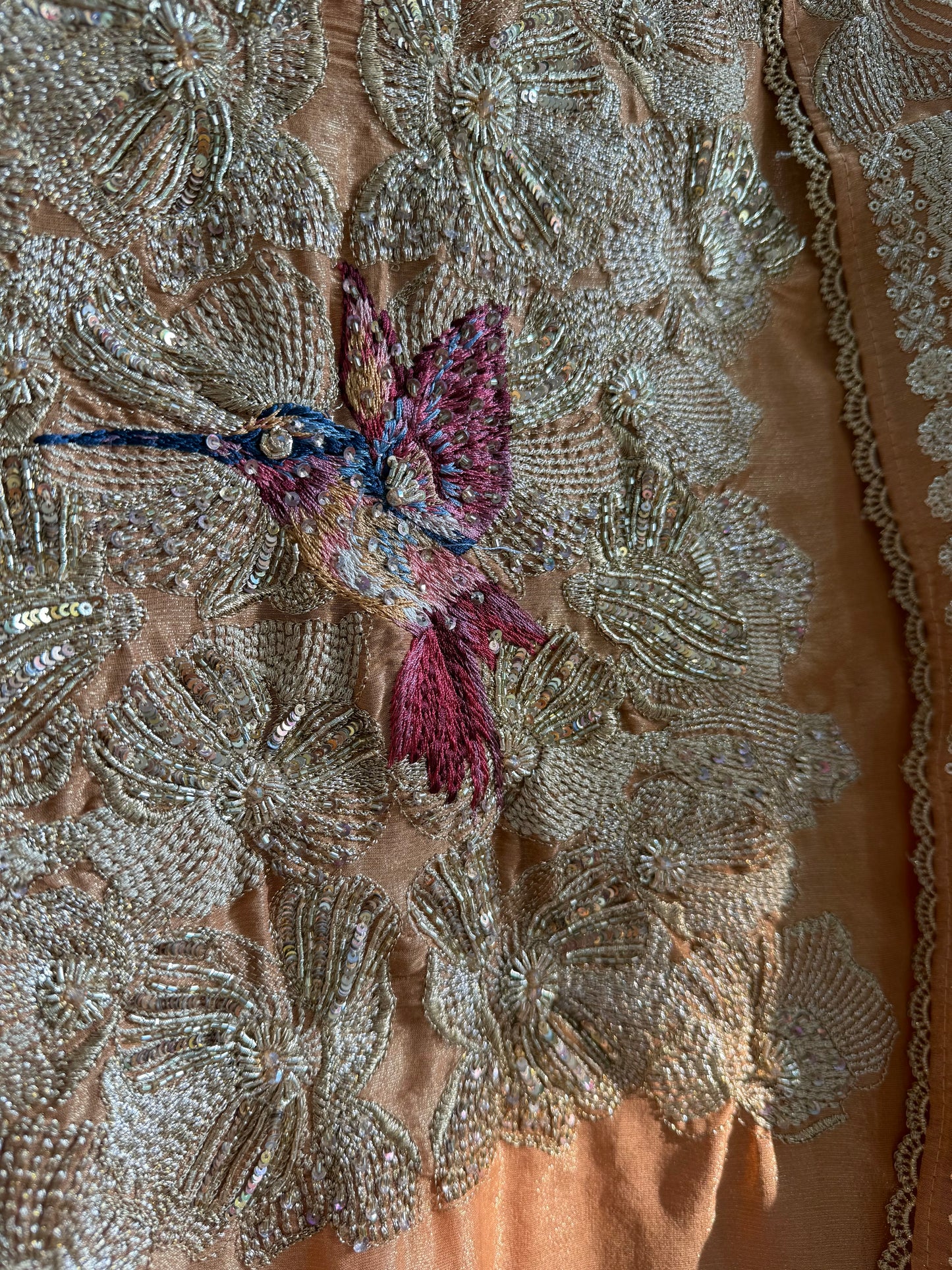 Luxurious birds handwork birds suit