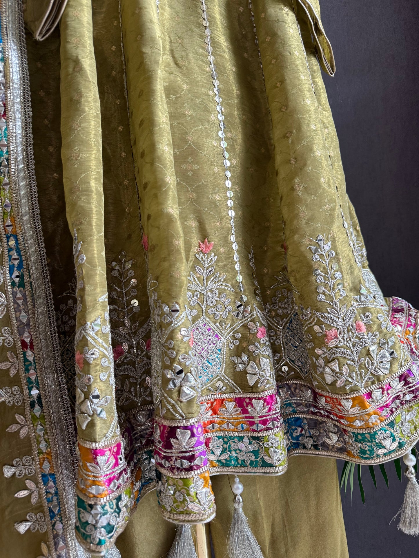 Luxurious gotapatti anarkali set