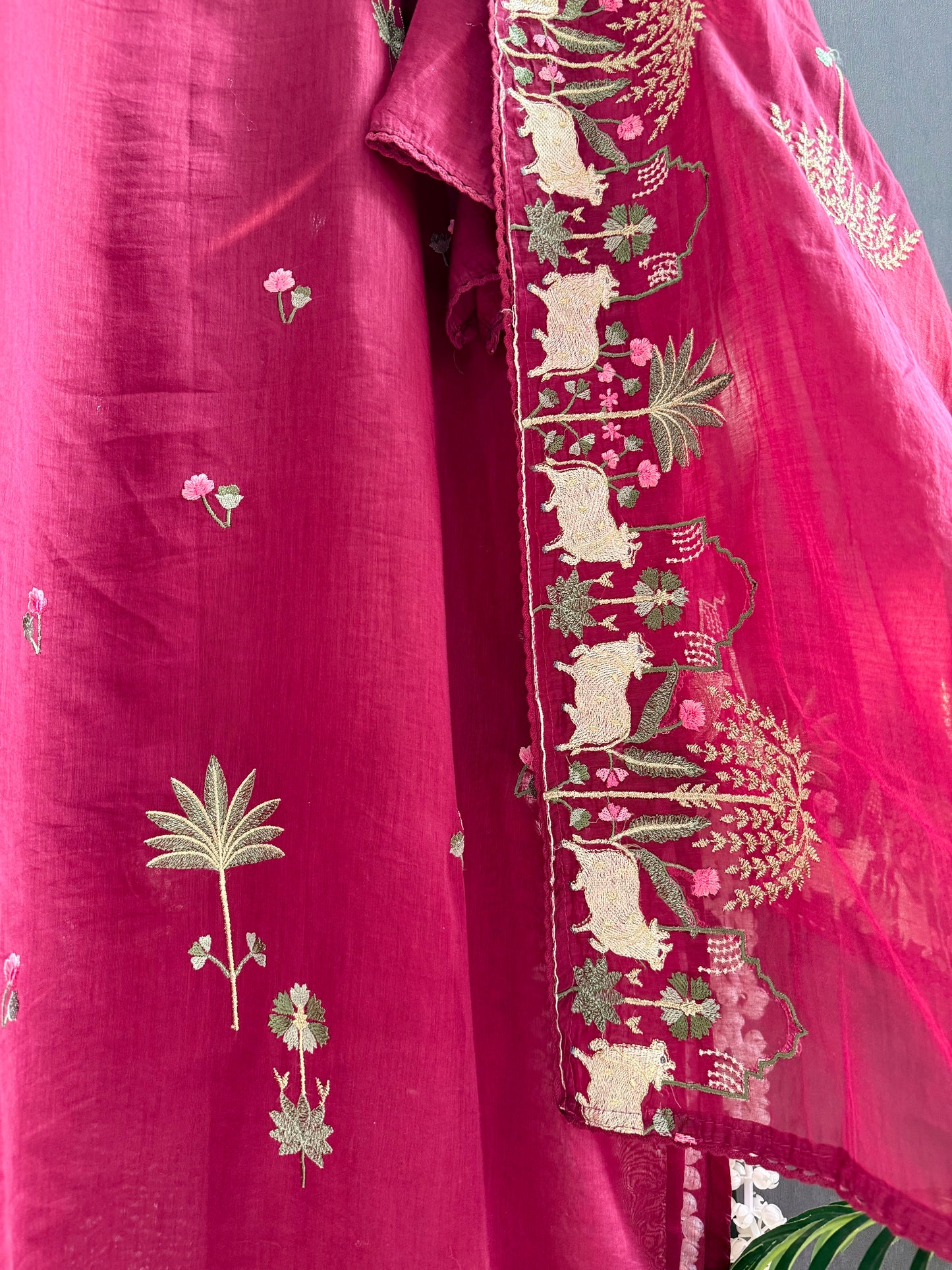 Luxurious Mul chanderi pichwai suit