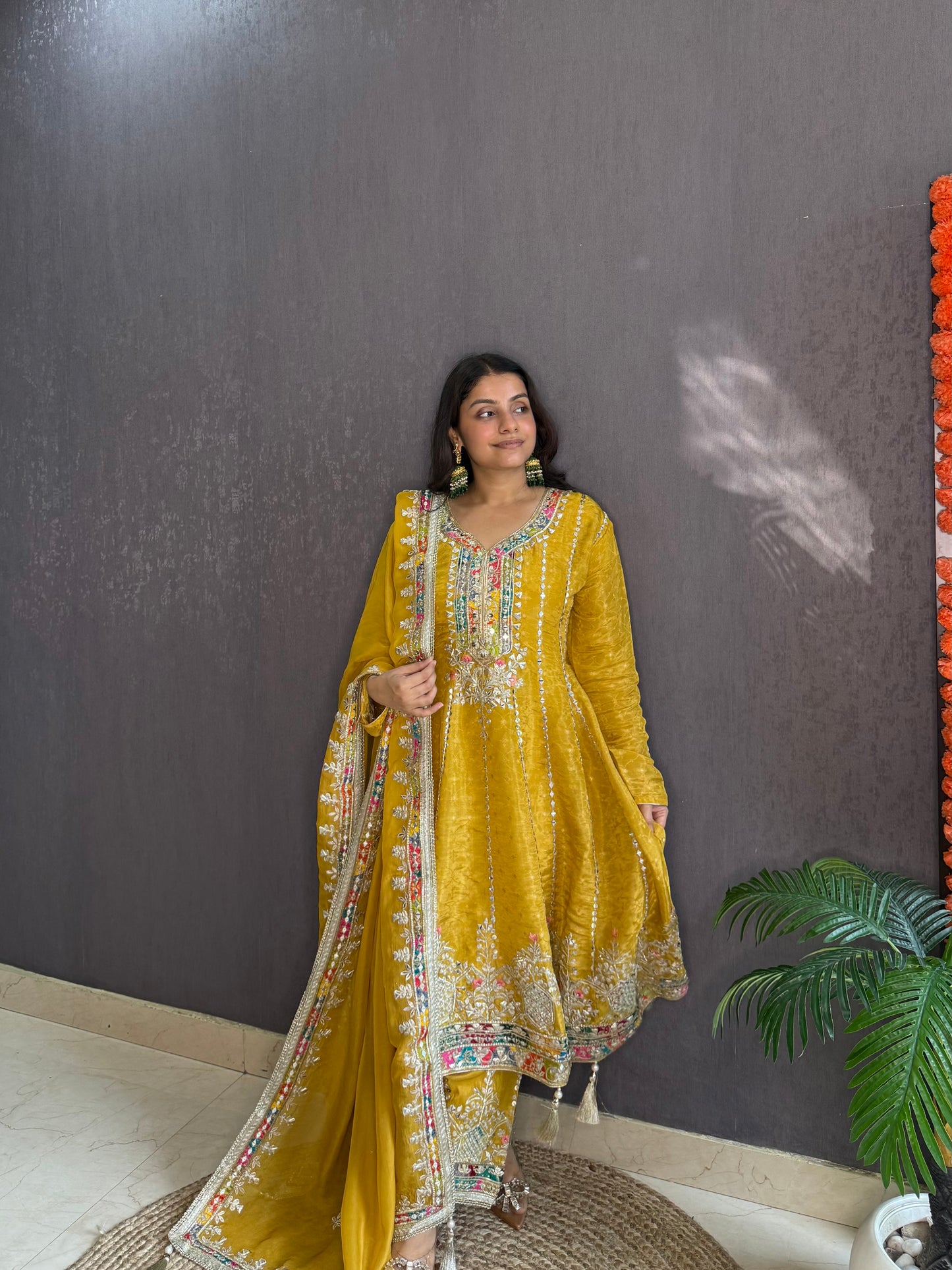 Luxurious gotapatti anarkali set