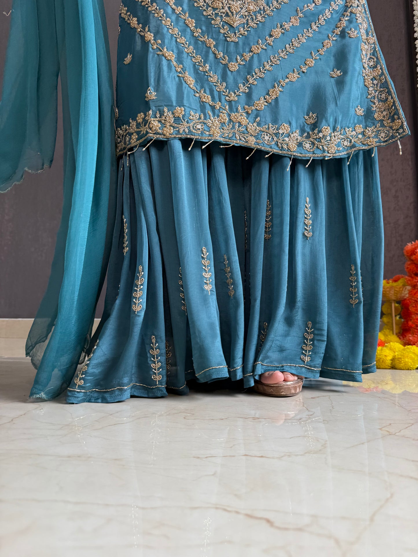Handwork sharara set