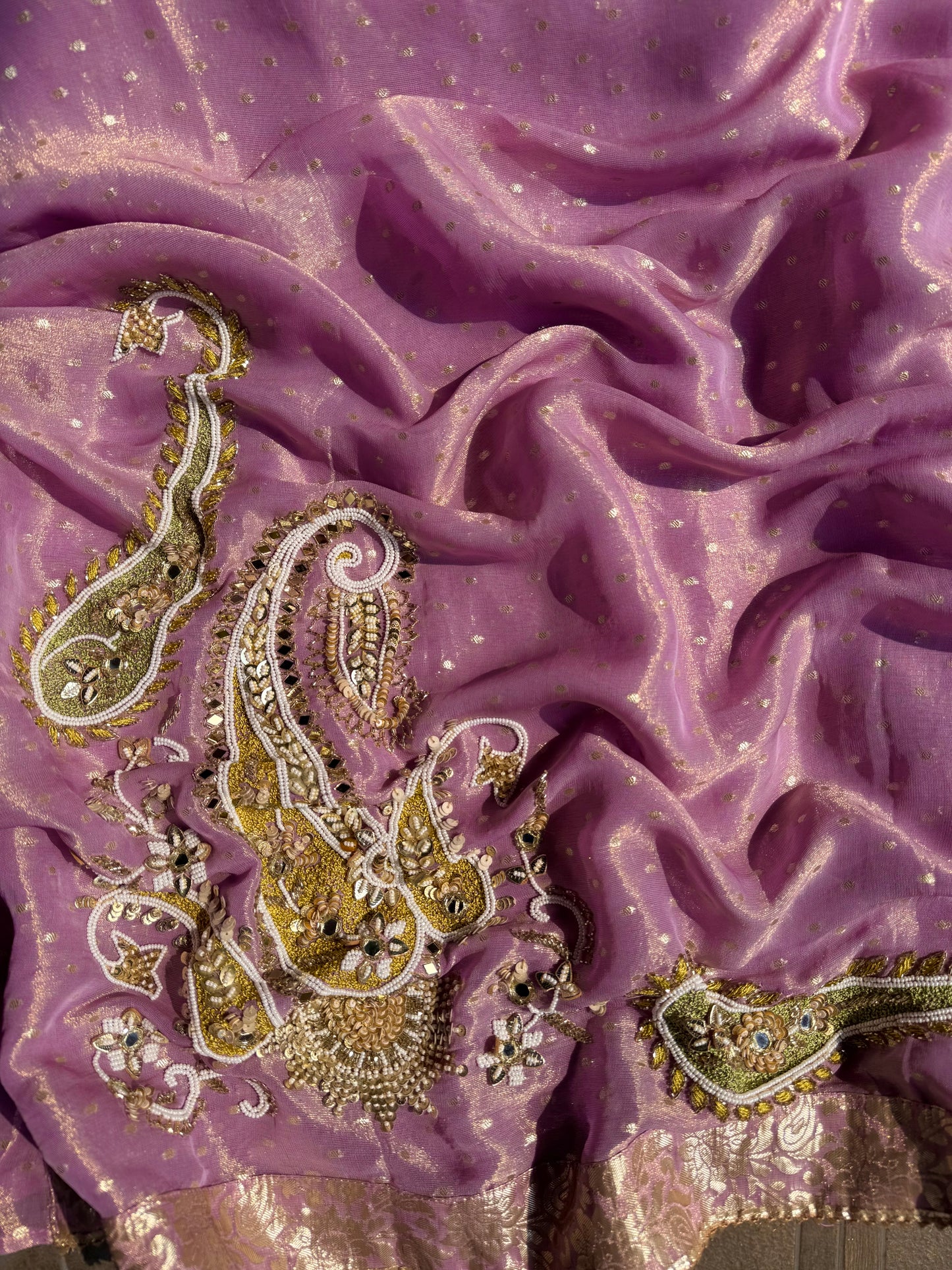 Luxurious handwork Tissue Benarsi silk suit
