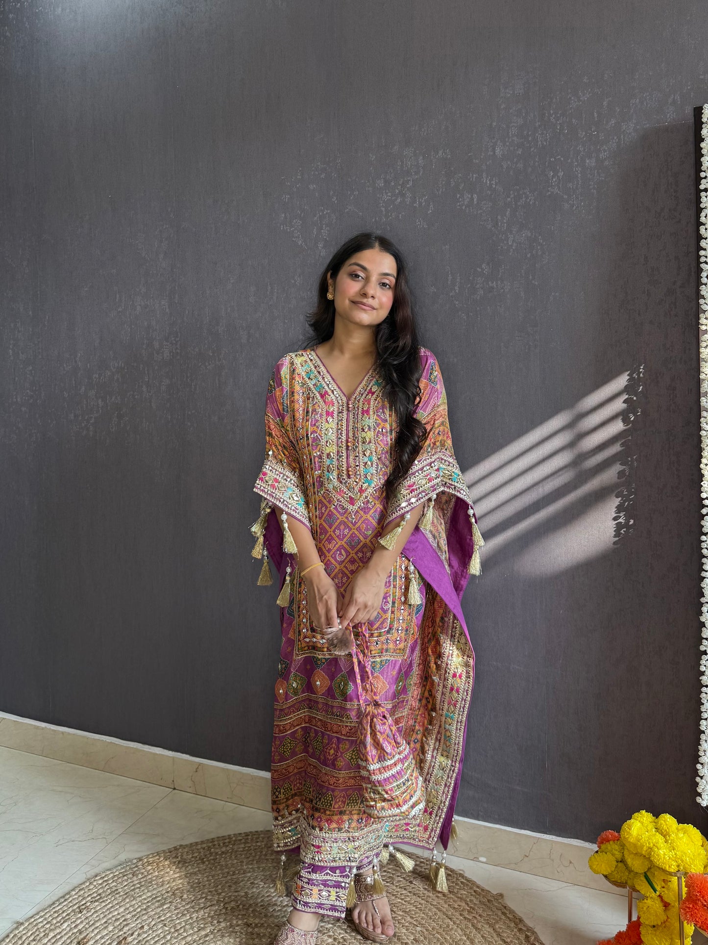 Luxurious patola kaftan set