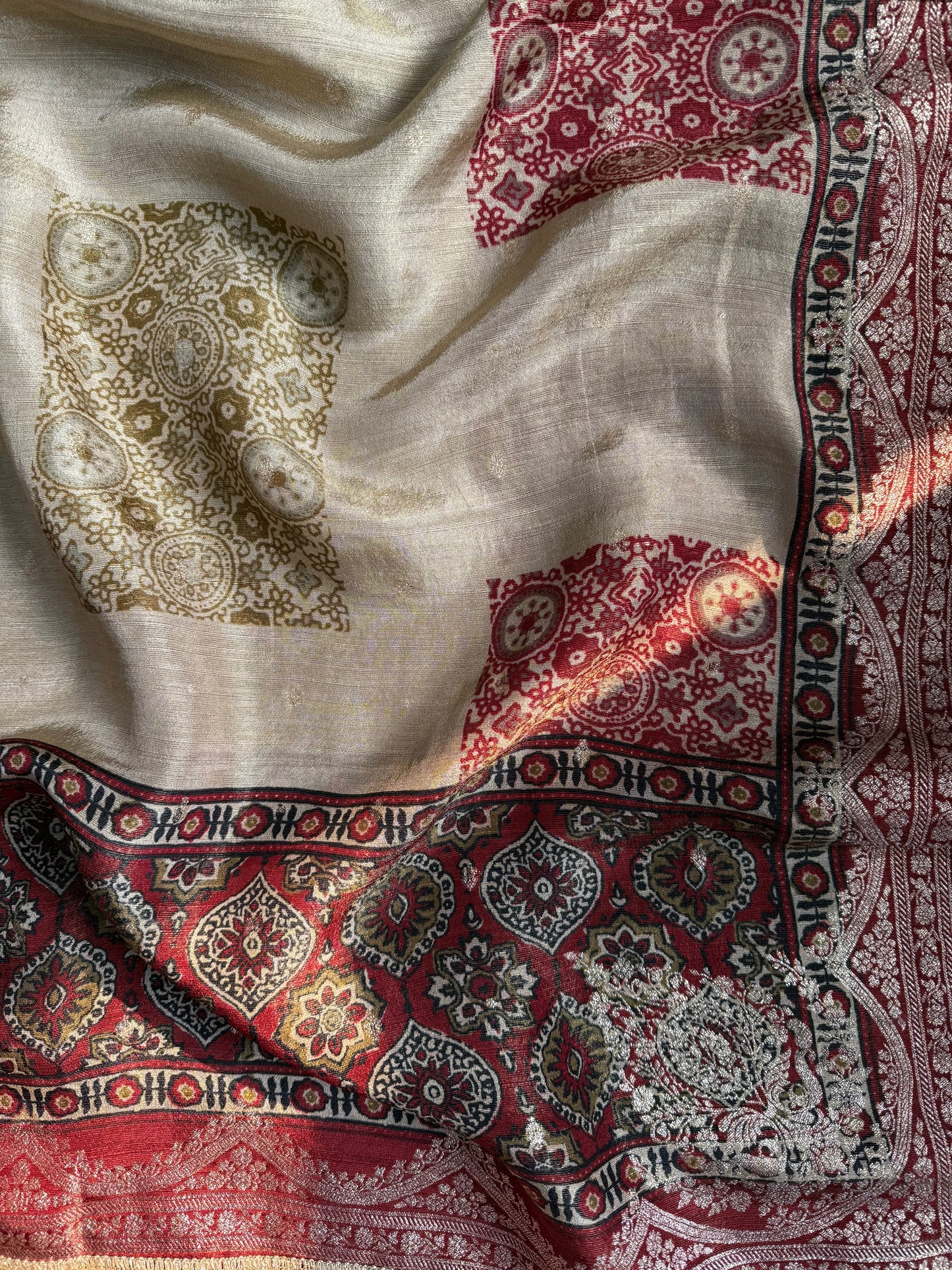 Luxurious Tissue silk Aari work suit