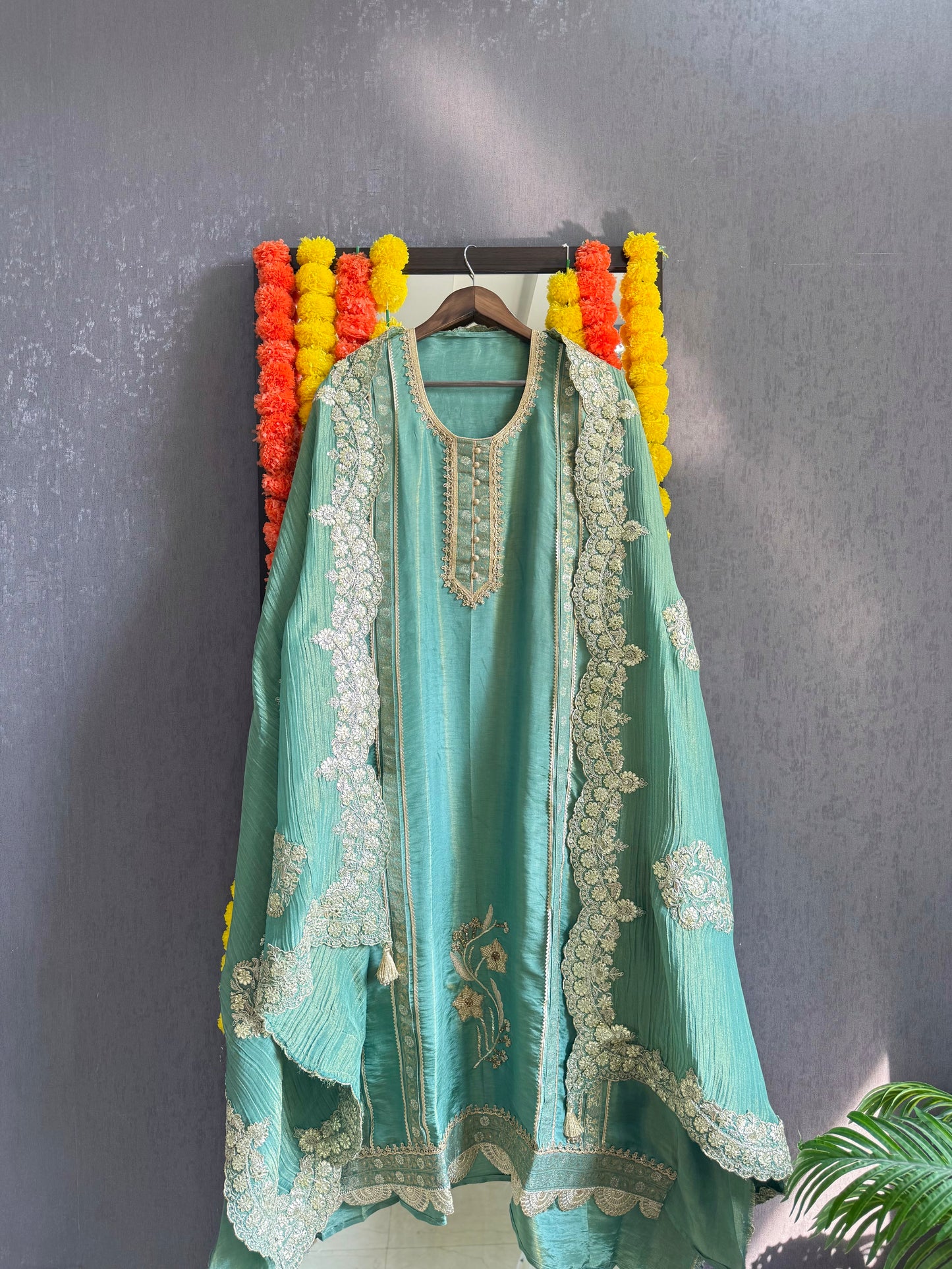Luxurious Benarsi Tissue silk suit