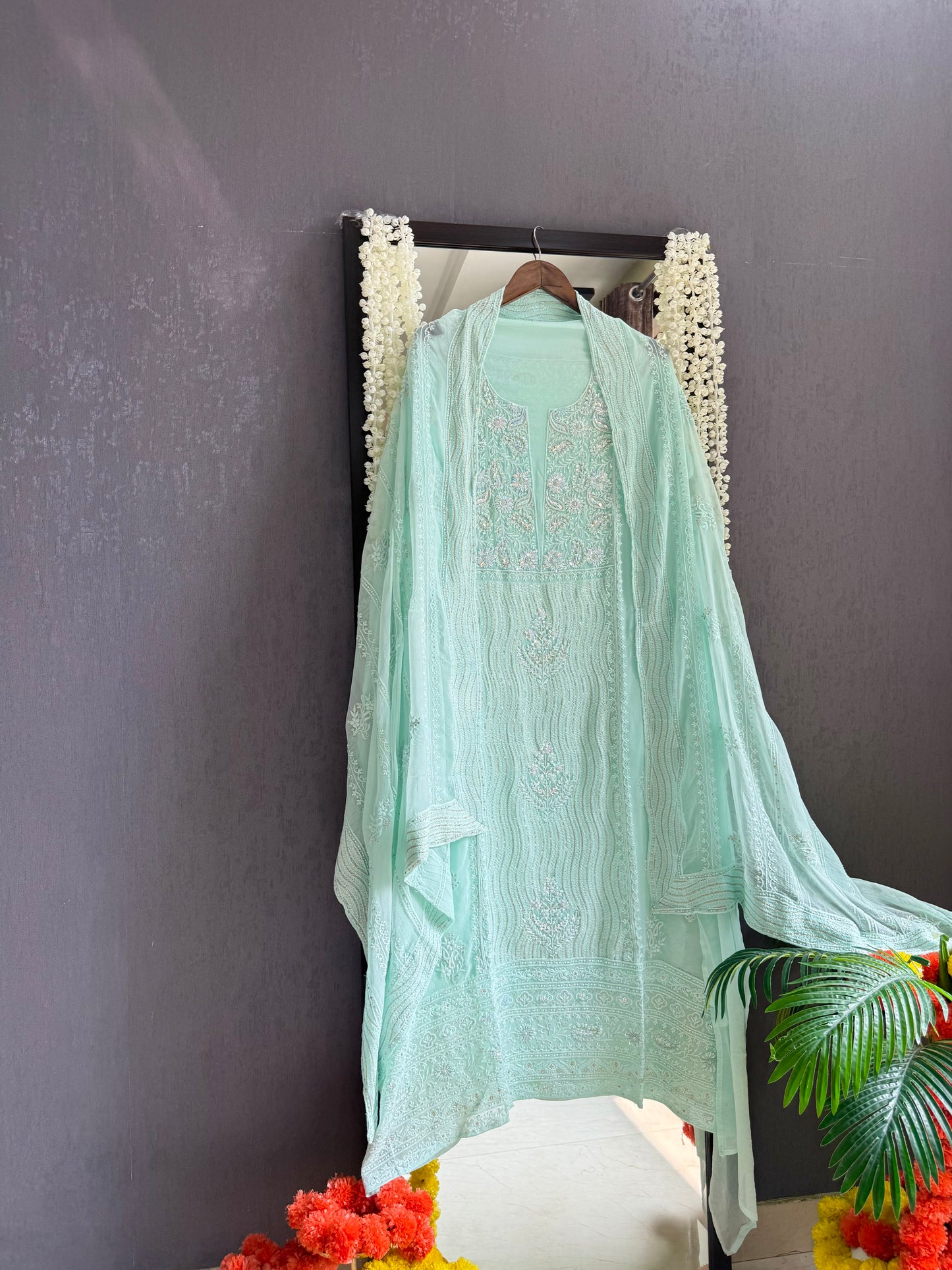 Lucknowi chikankari handwork suit