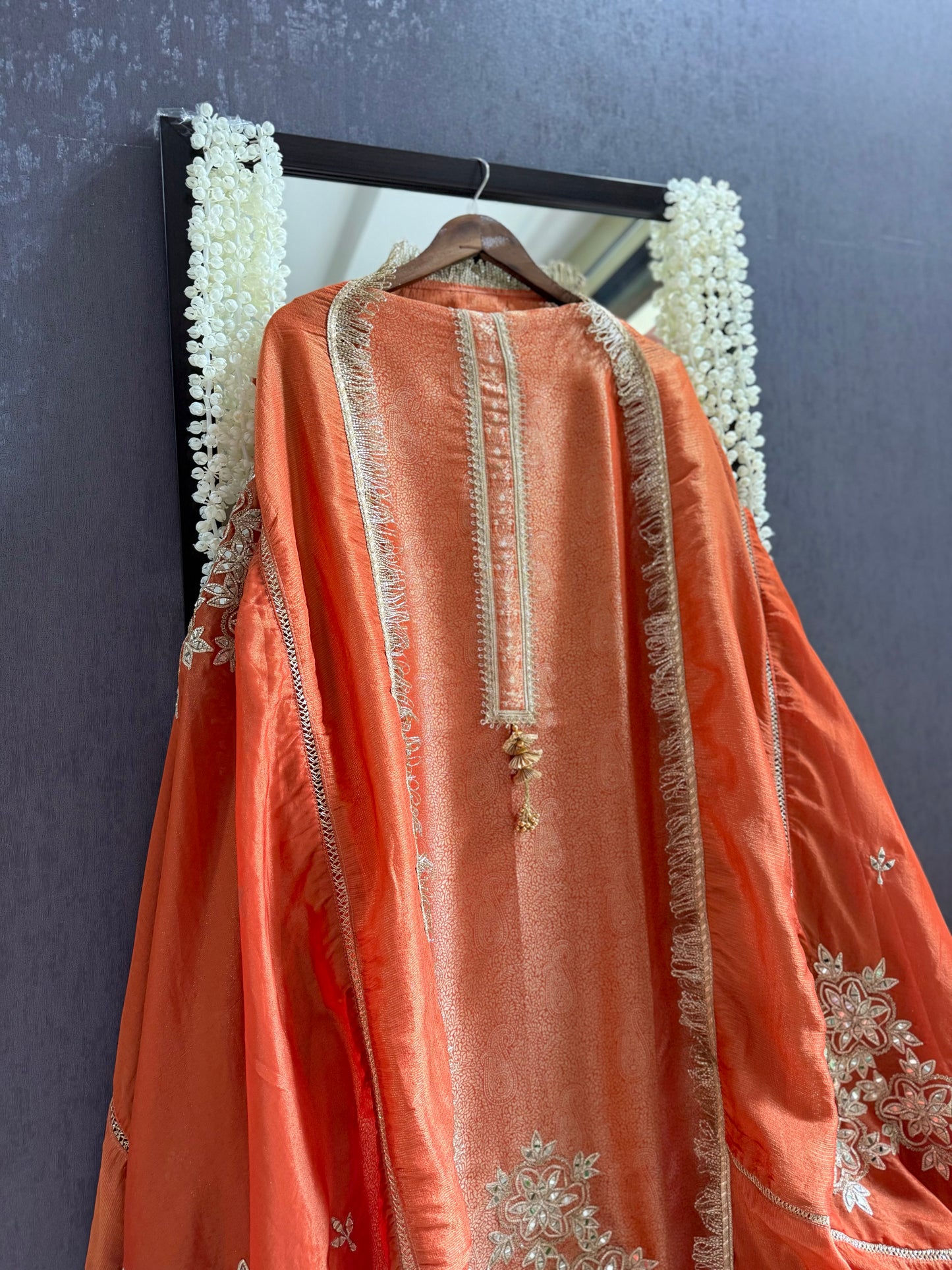 Luxurious brocade benarsi Mirror suit