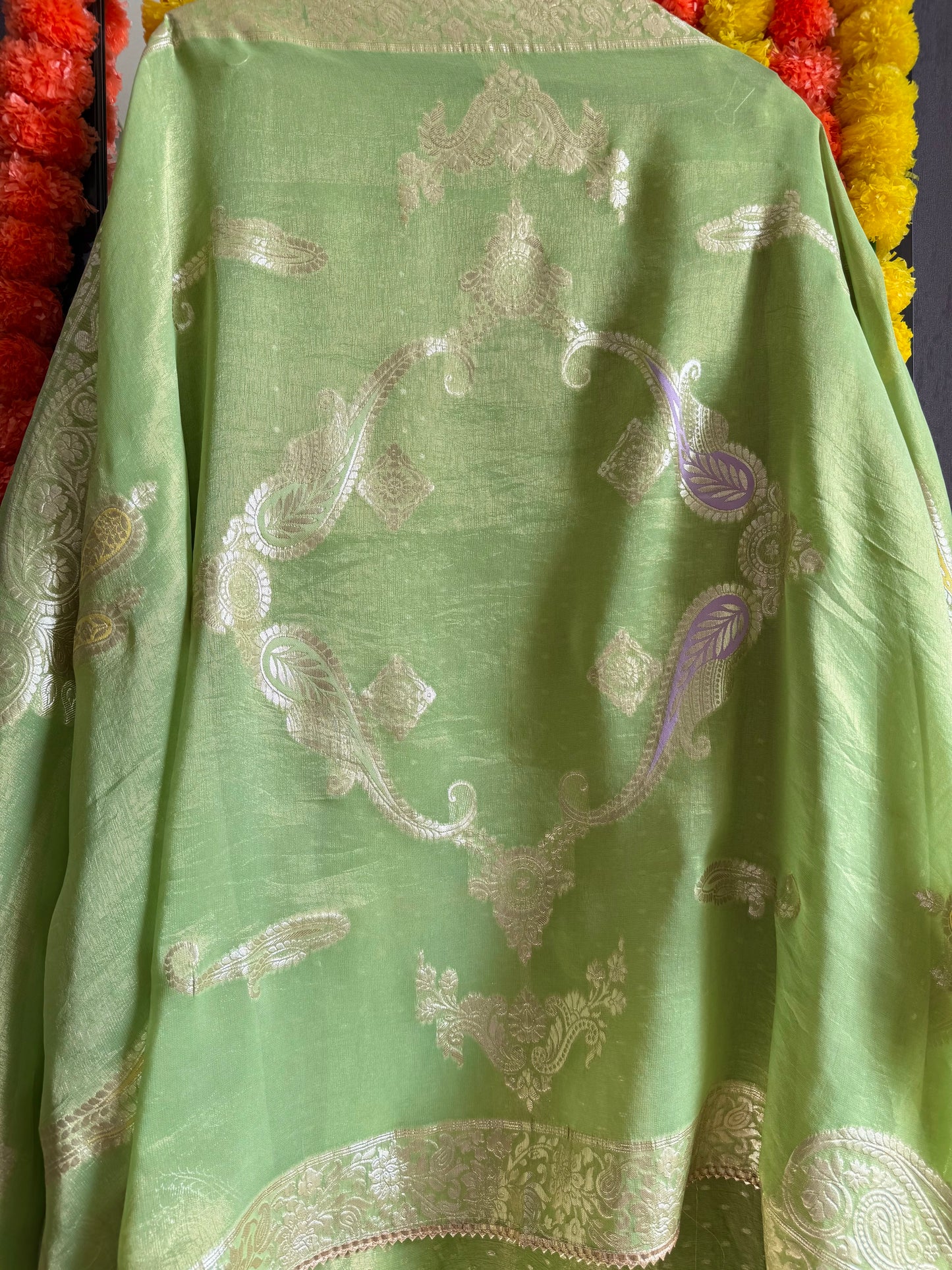 Luxurious handwork Tissue Benarsi silk suit