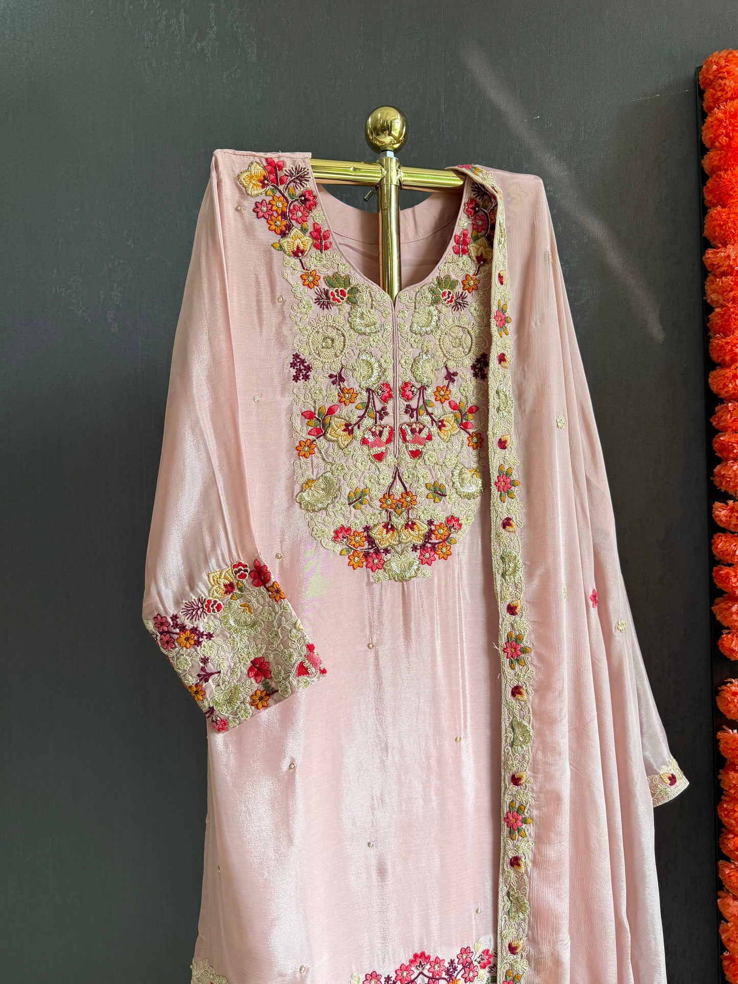 Luxurious handwork sharara set