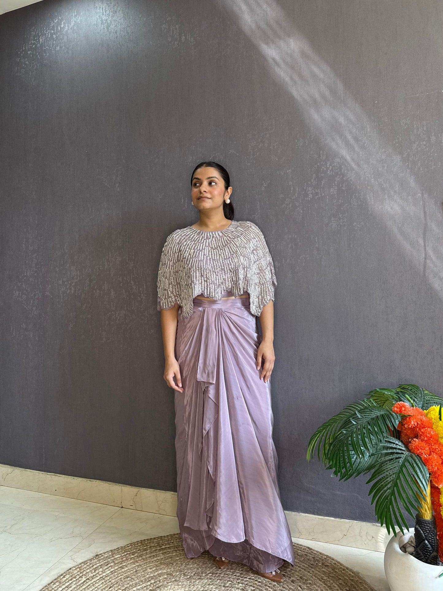 Dhoti skirt Cape set