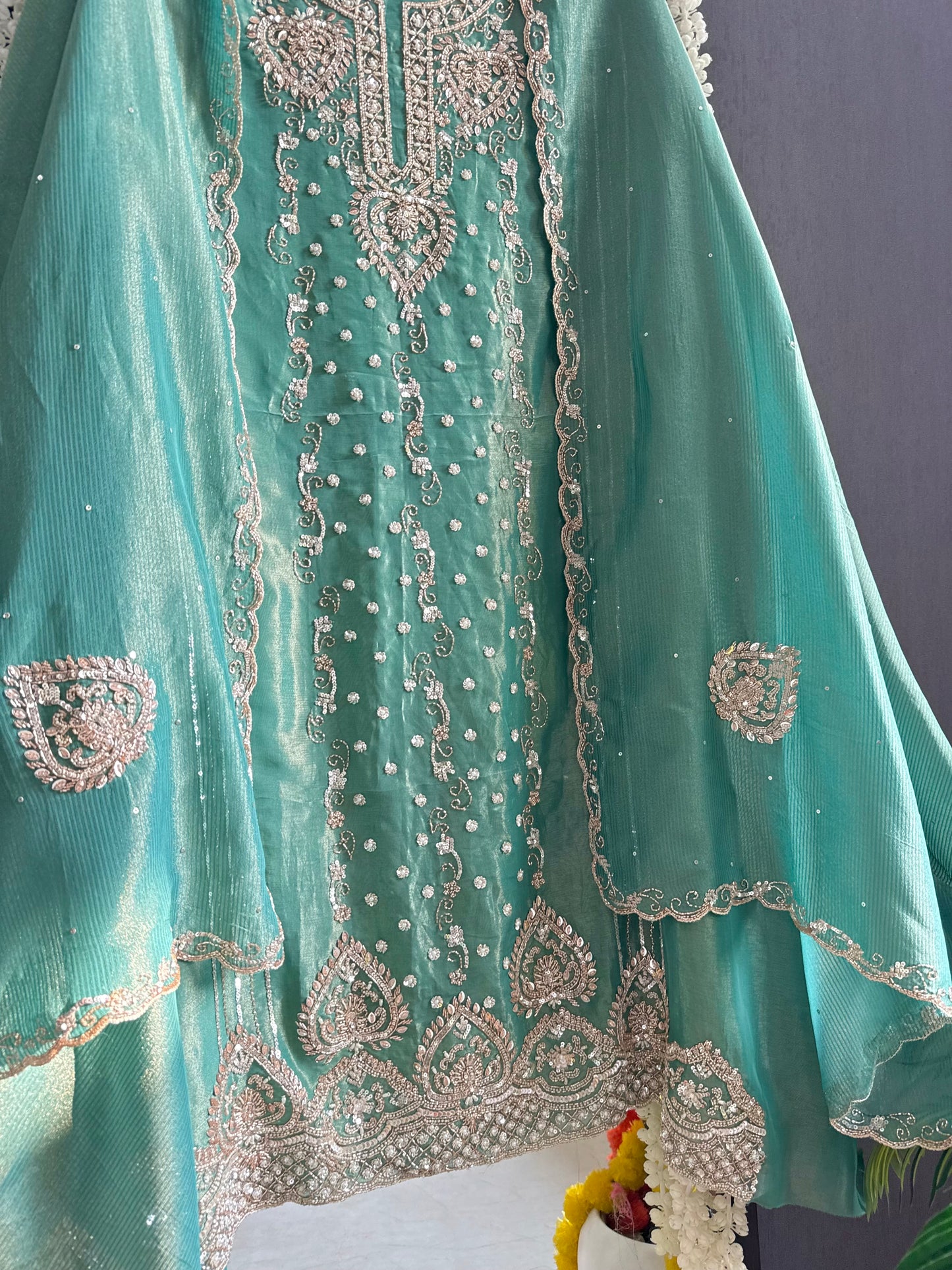 Luxurious hearts handwork suit