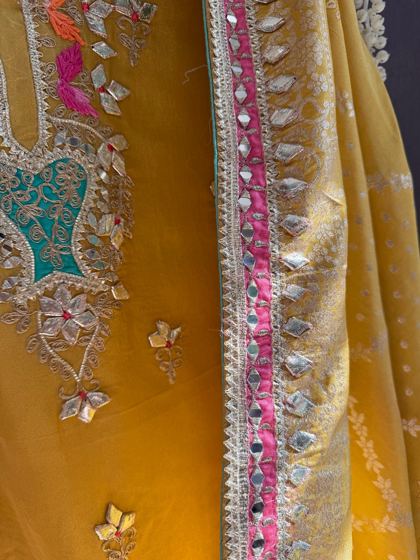 Luxurious Gotapatti Tissue silk suit