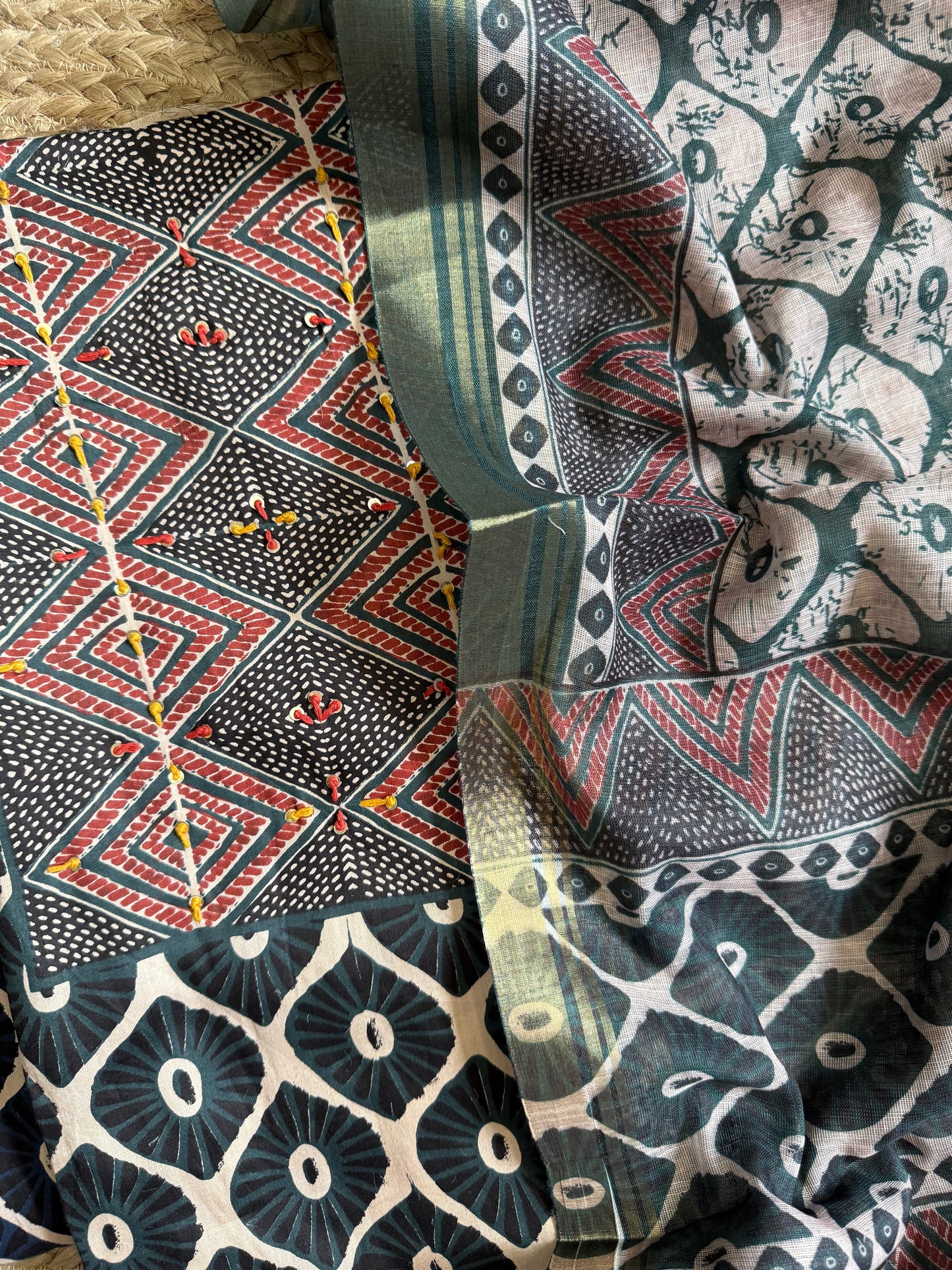 Pure cotton ajrakh suits