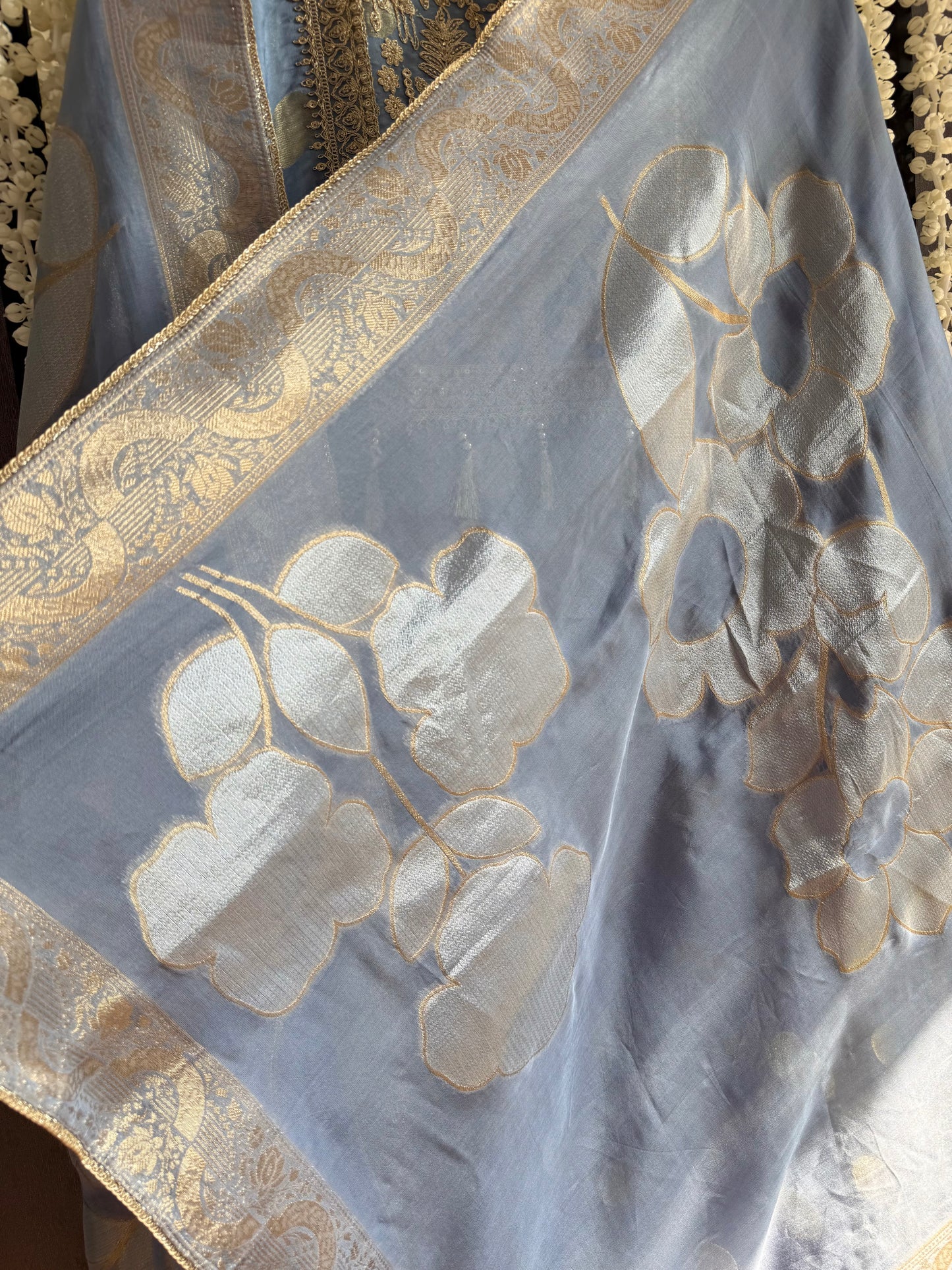 Luxurious Aari work Benarsi suit