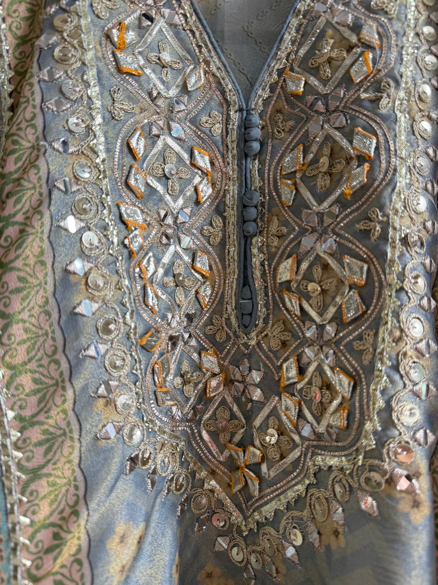 Gotapatti Tissue silk kaftan set