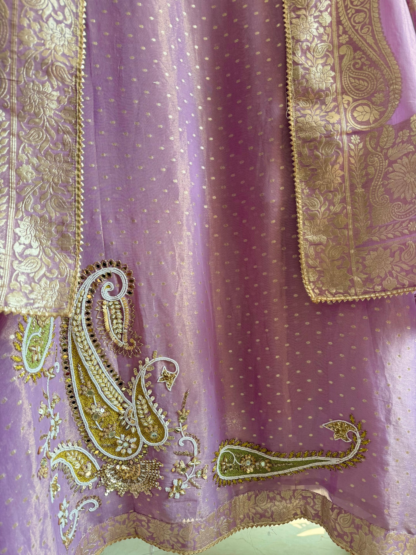 Luxurious handwork Tissue Benarsi silk suit