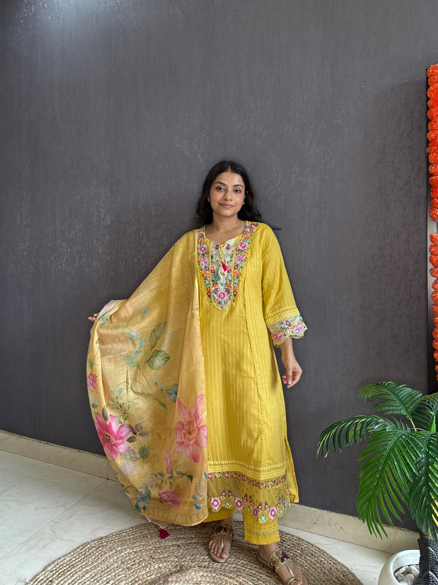 Aline cotton Handwork suit