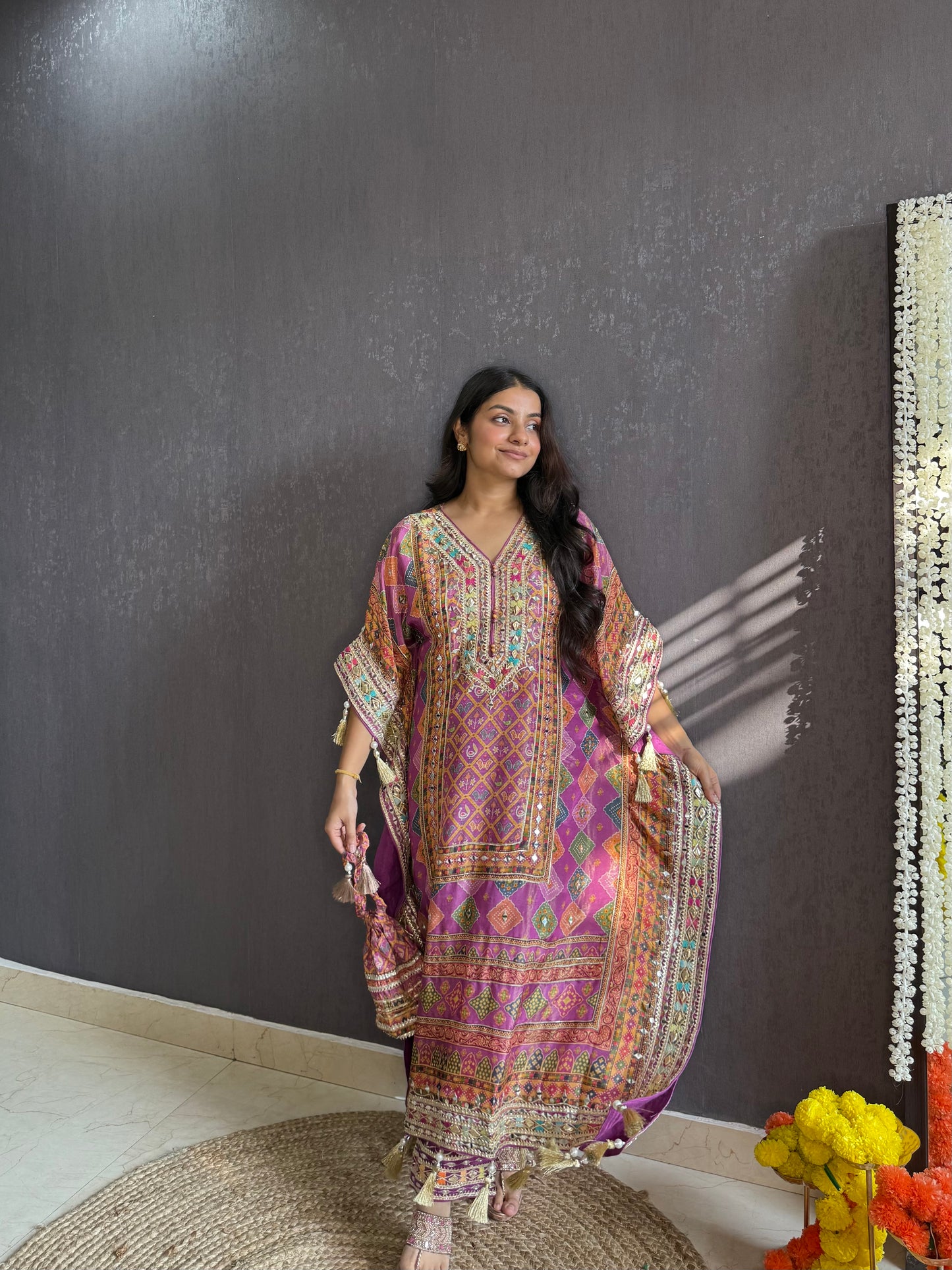 Luxurious patola kaftan set