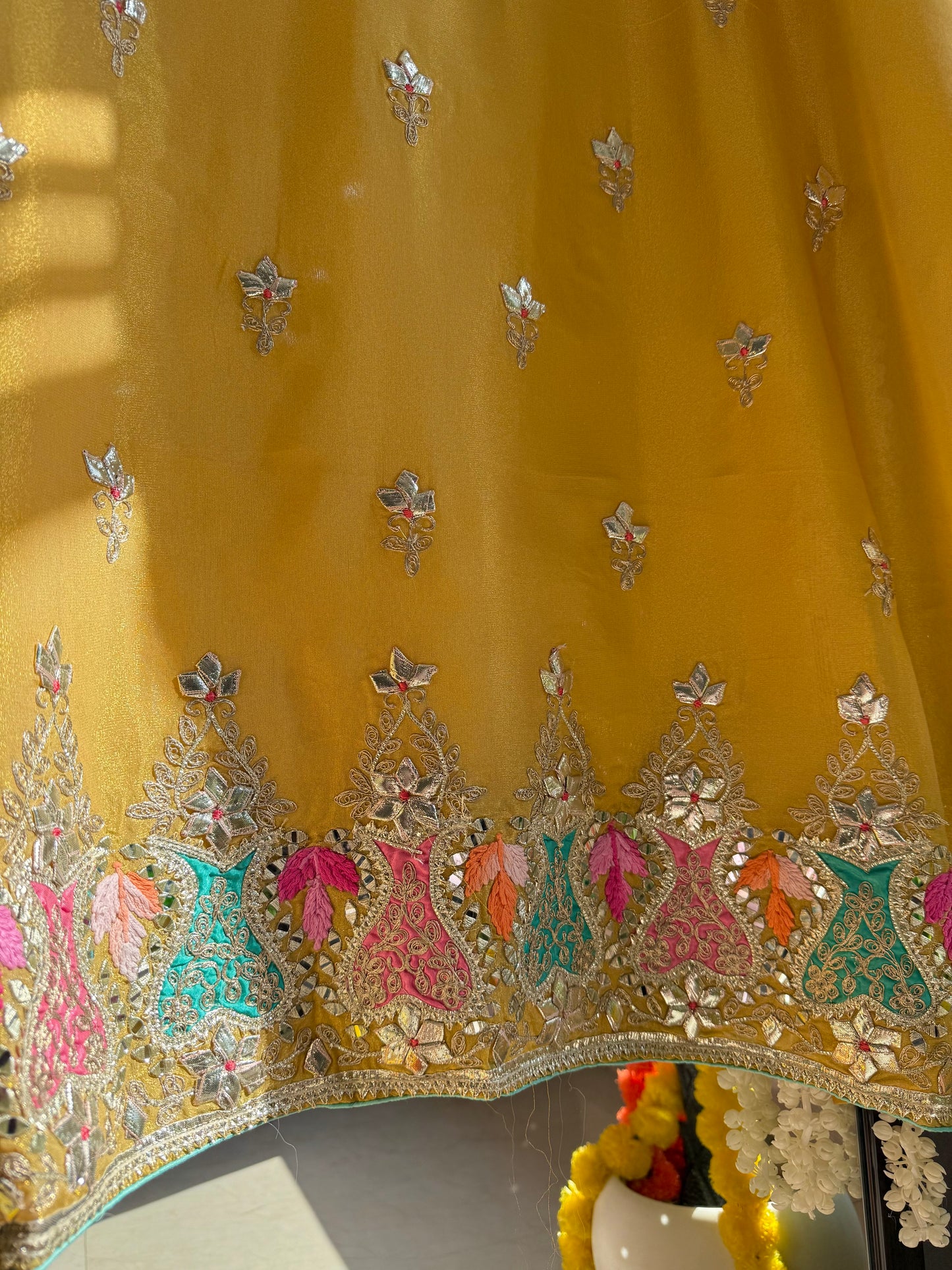 Luxurious Gotapatti Tissue silk suit