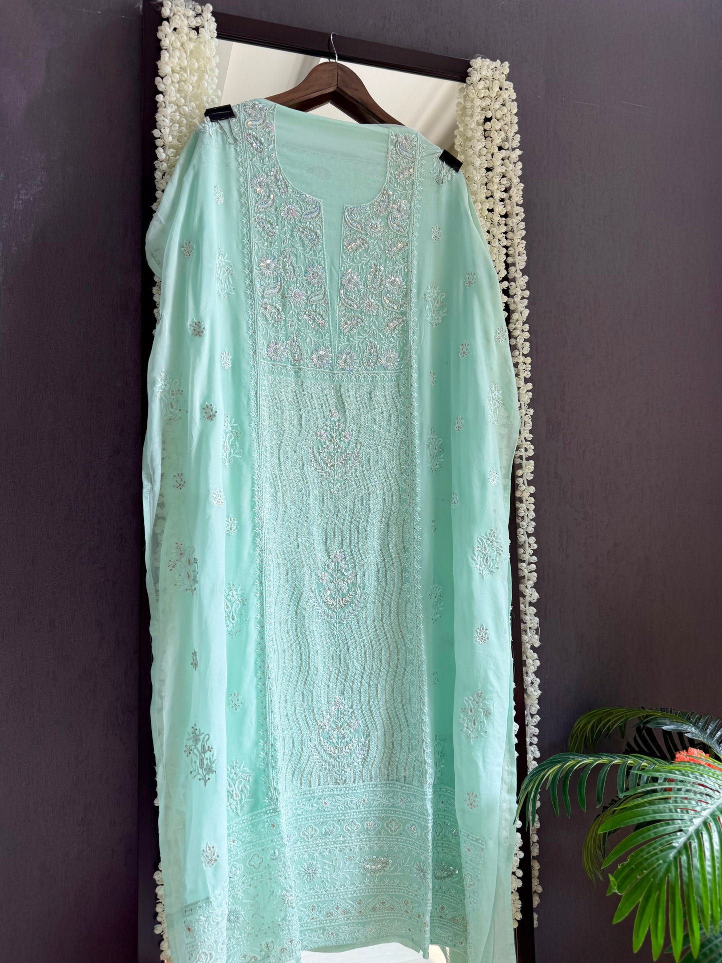 Lucknowi chikankari handwork suit