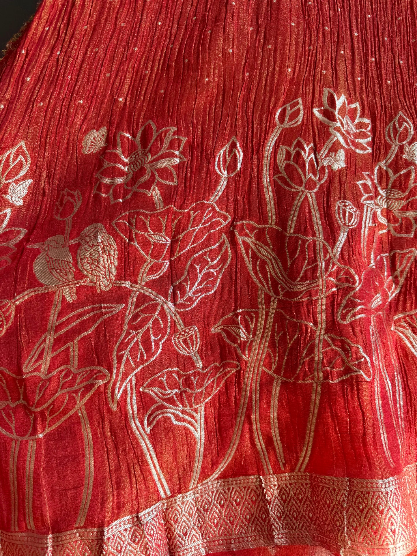 Luxurious crush benarsi lotus suit