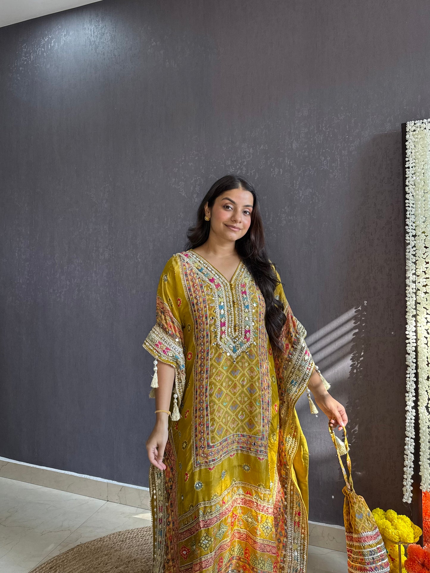 Luxurious patola kaftan set