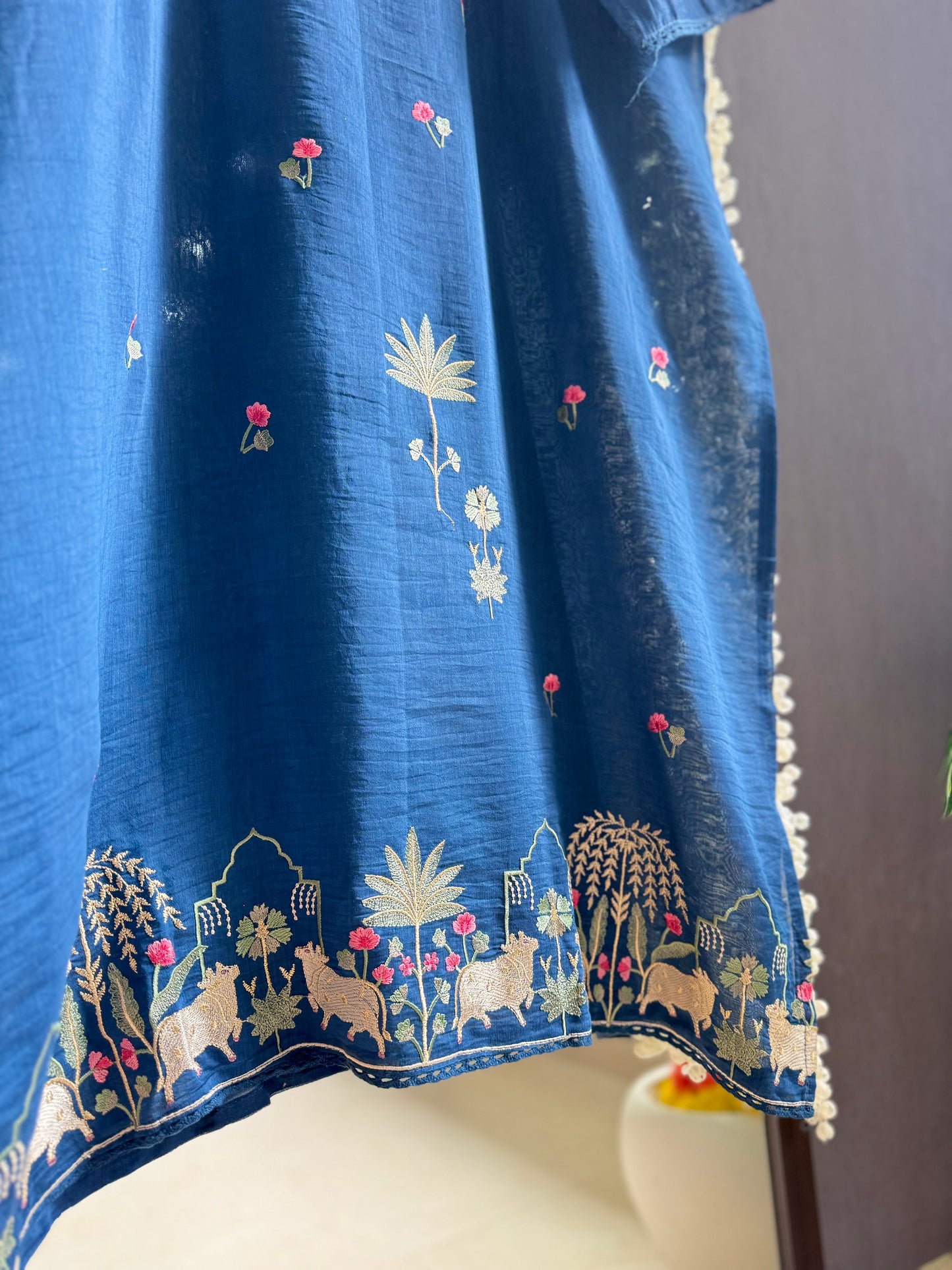 Luxurious Mul chanderi pichwai suit