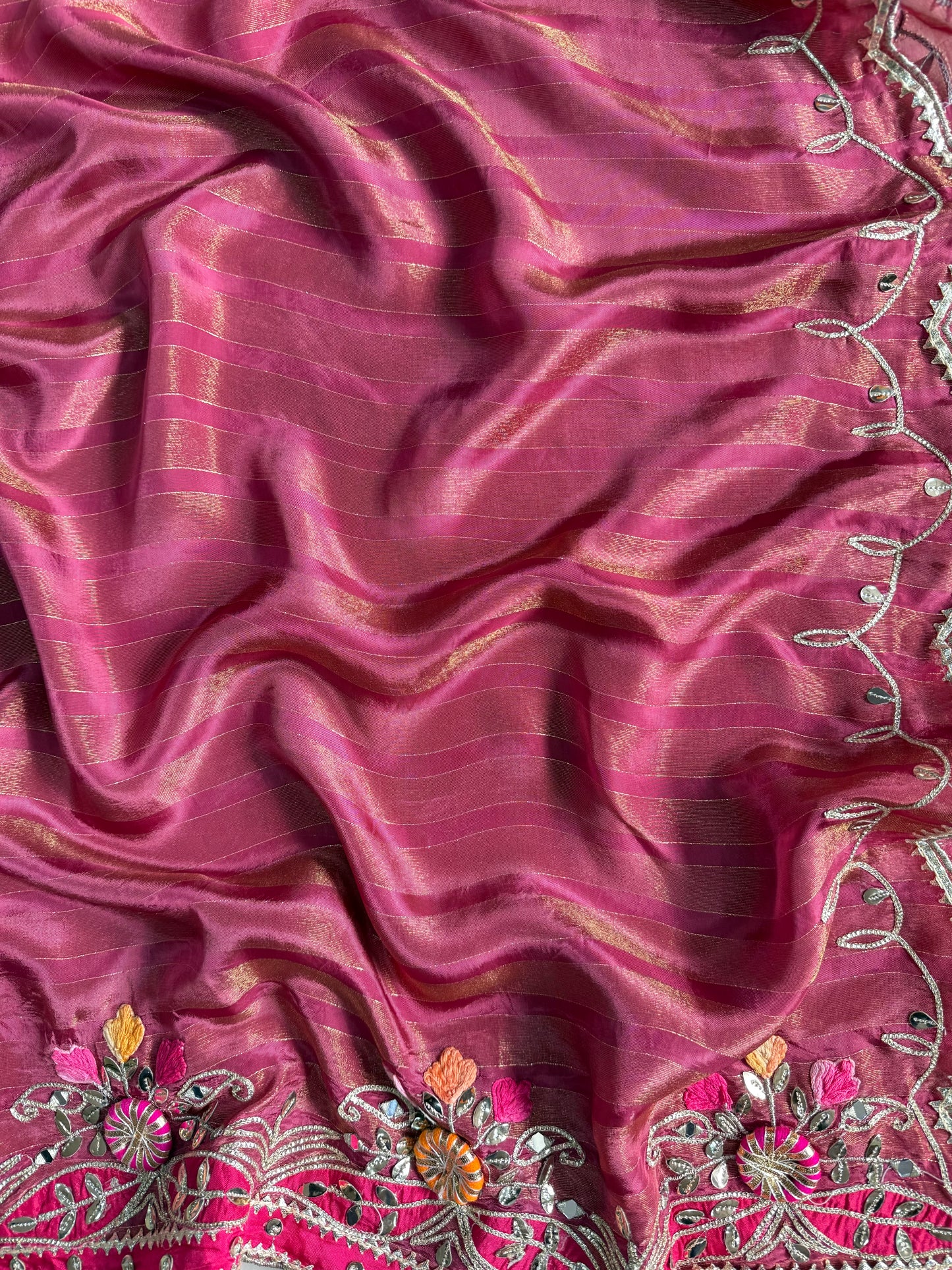 Luxurious Gotapatti Tissue silk suit
