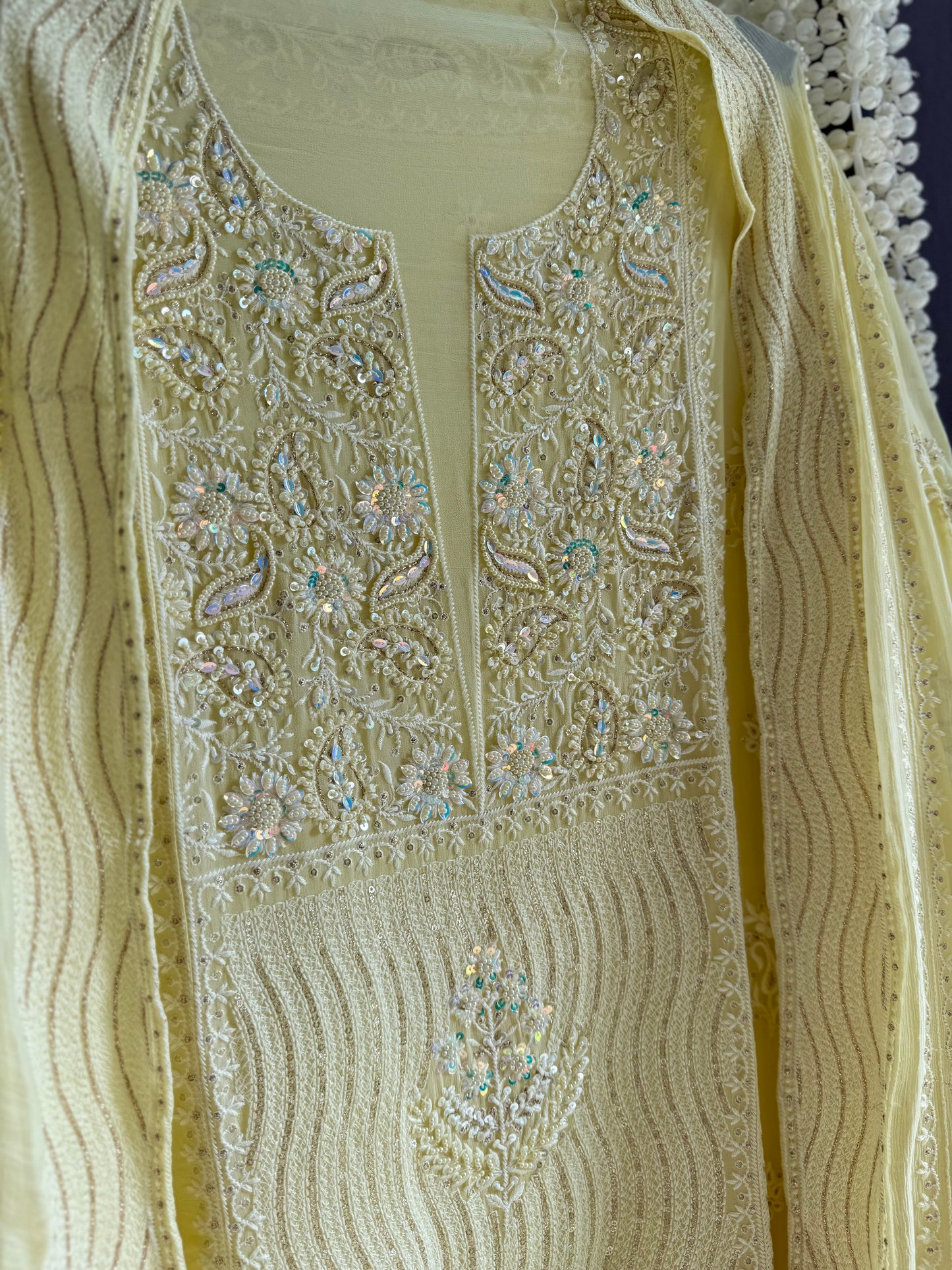 Lucknowi chikankari handwork suit
