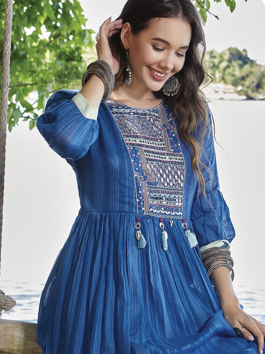 Mulmul Anarkali dress