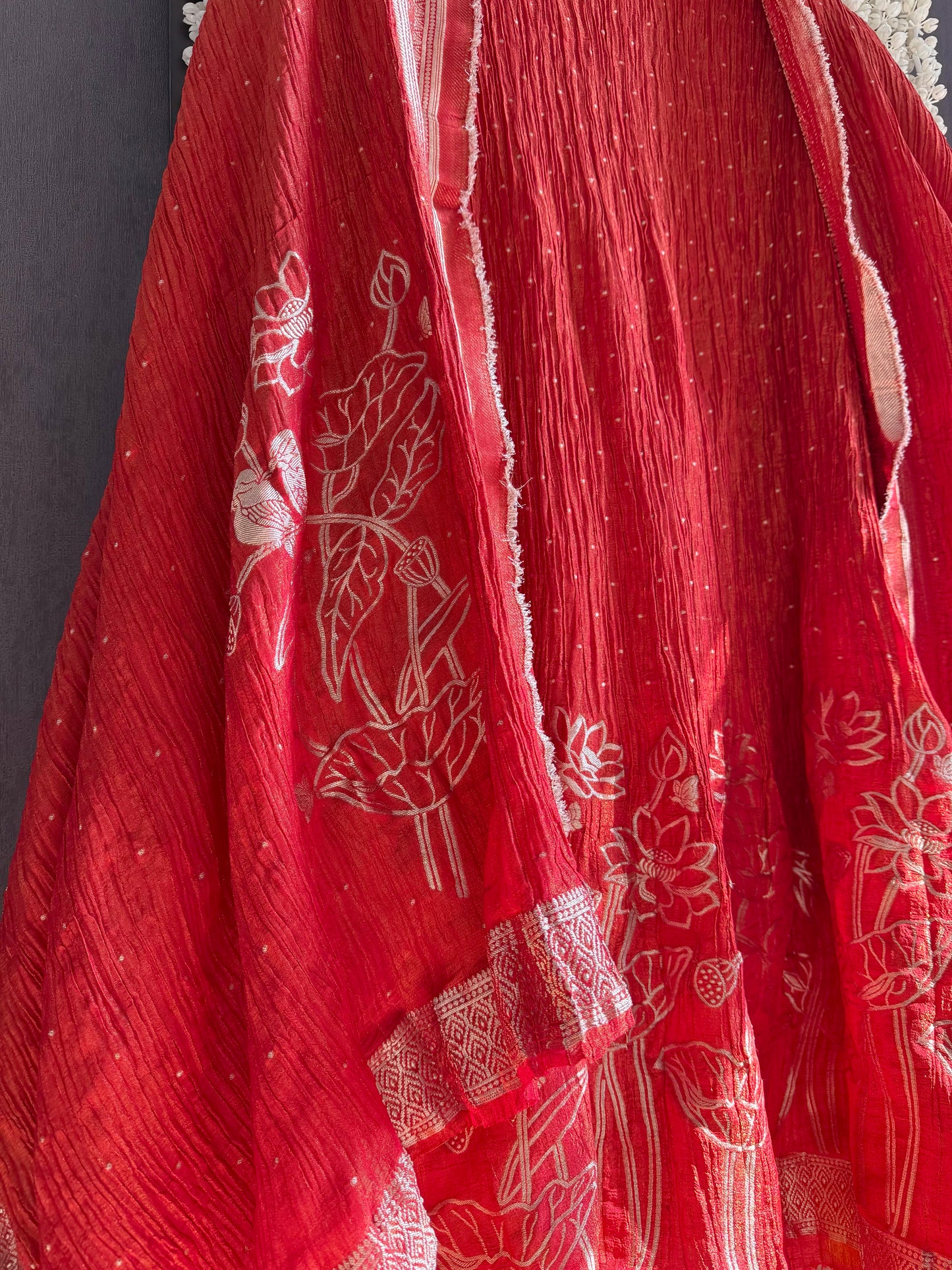 Luxurious crush benarsi lotus suit