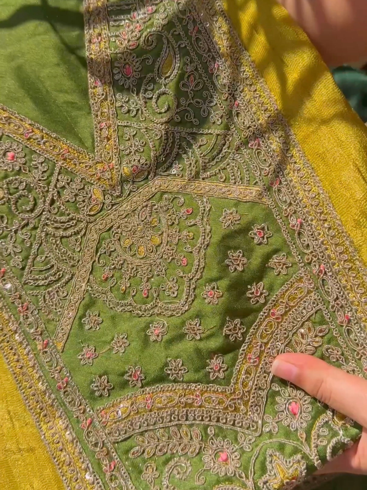 Crush tissue marori aari work suit