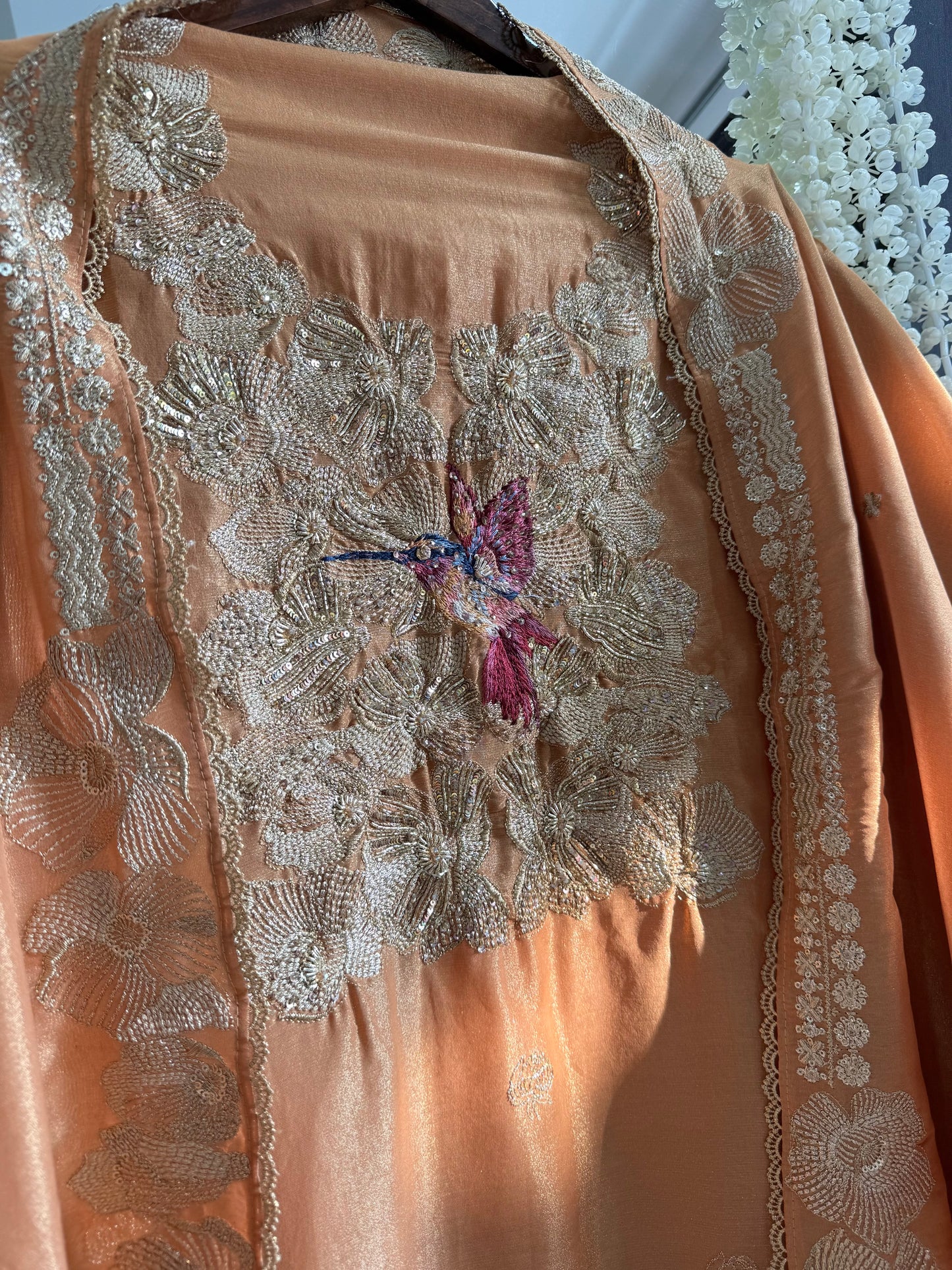 Luxurious birds handwork birds suit