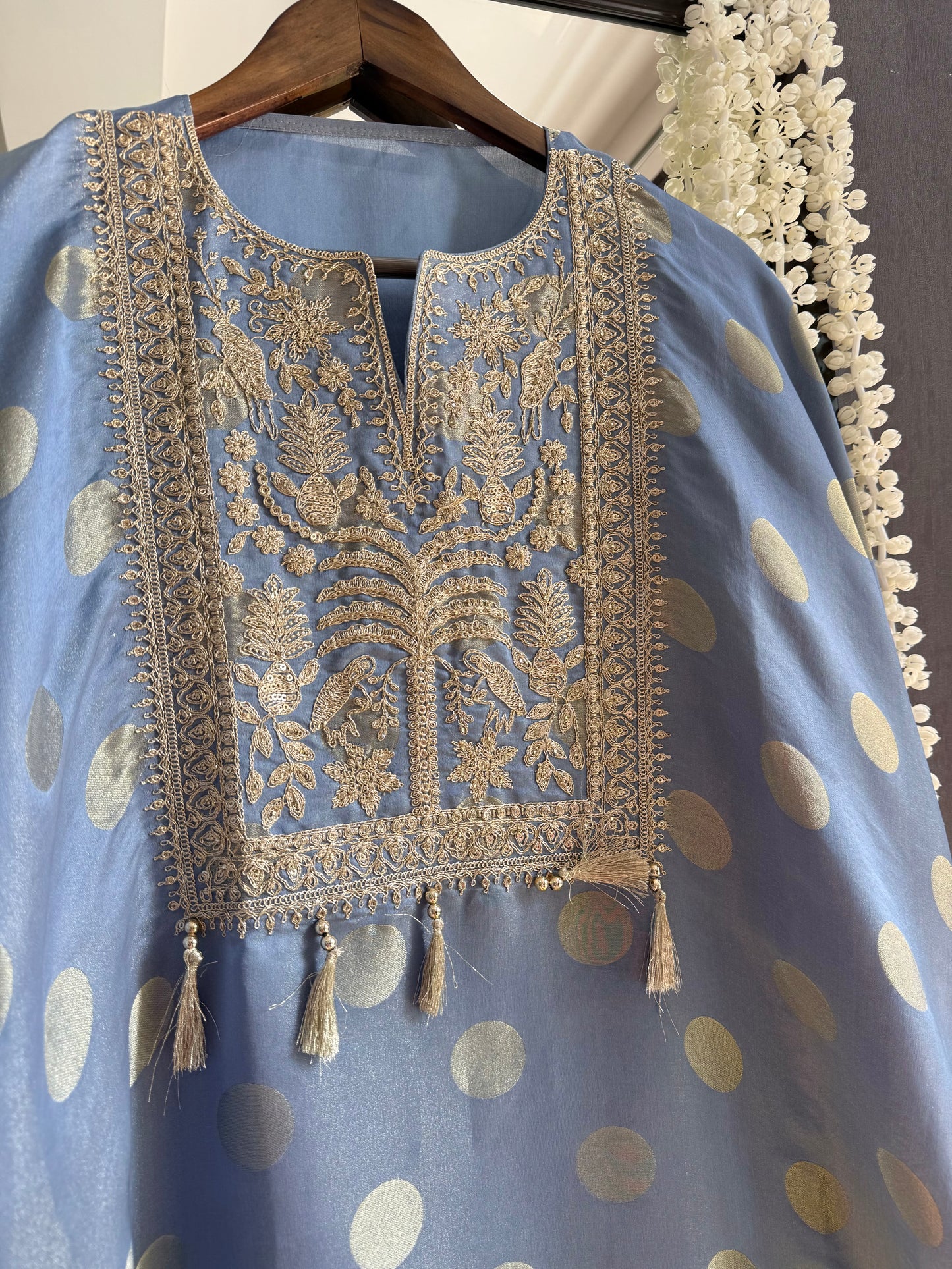 Luxurious Aari work Benarsi suit