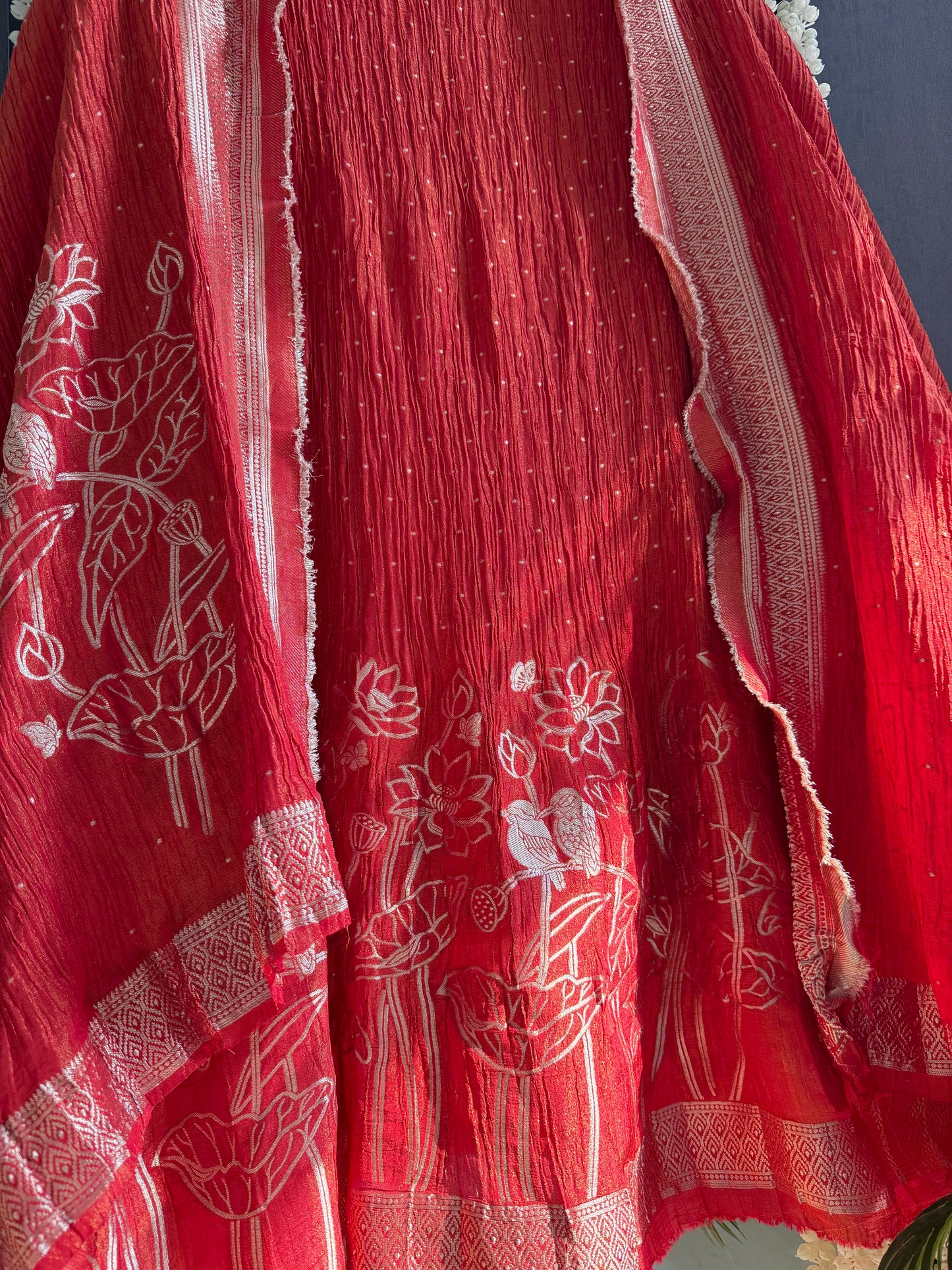 Luxurious crush benarsi lotus suit