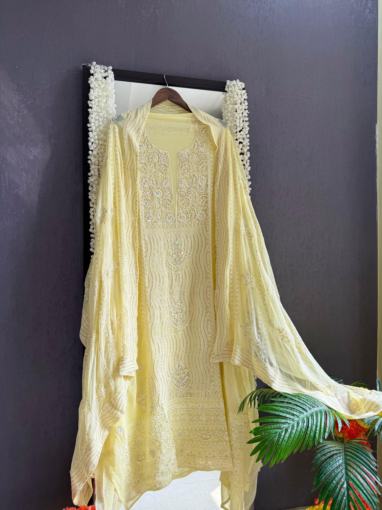 Lucknowi chikankari handwork suit