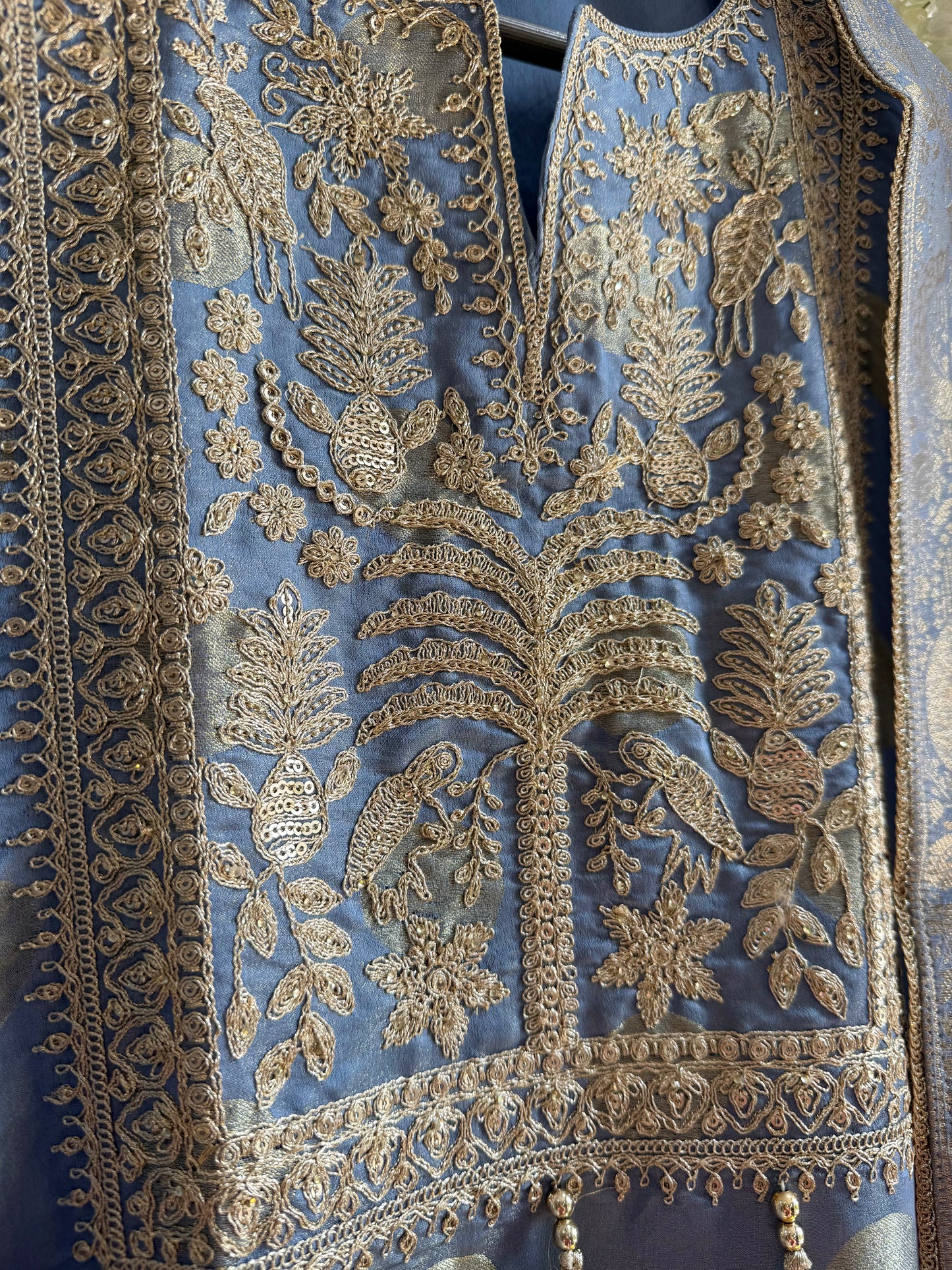 Luxurious Aari work Benarsi suit