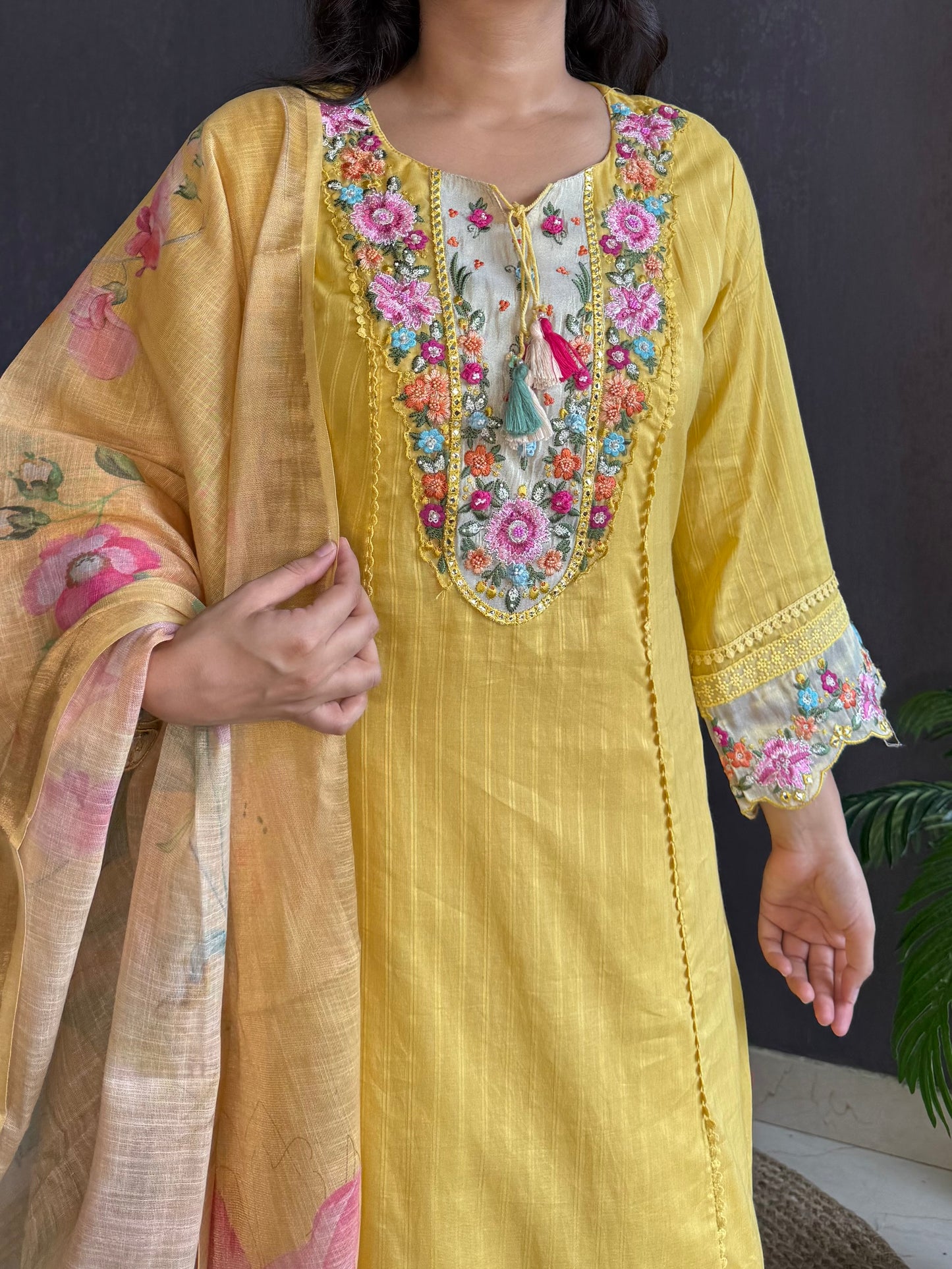 Aline cotton Handwork suit