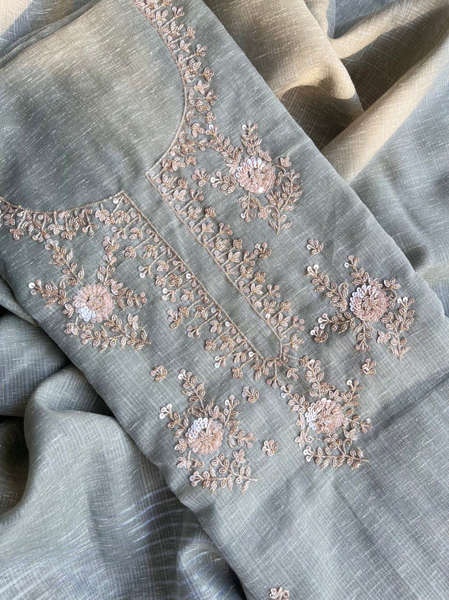 Benarsi kota handwork suit