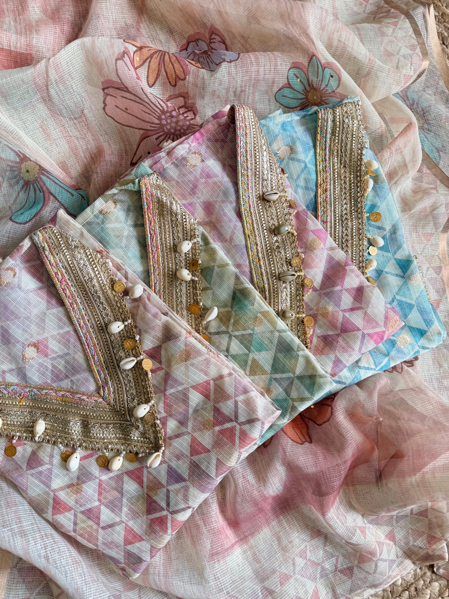 Kota doria lacework suit