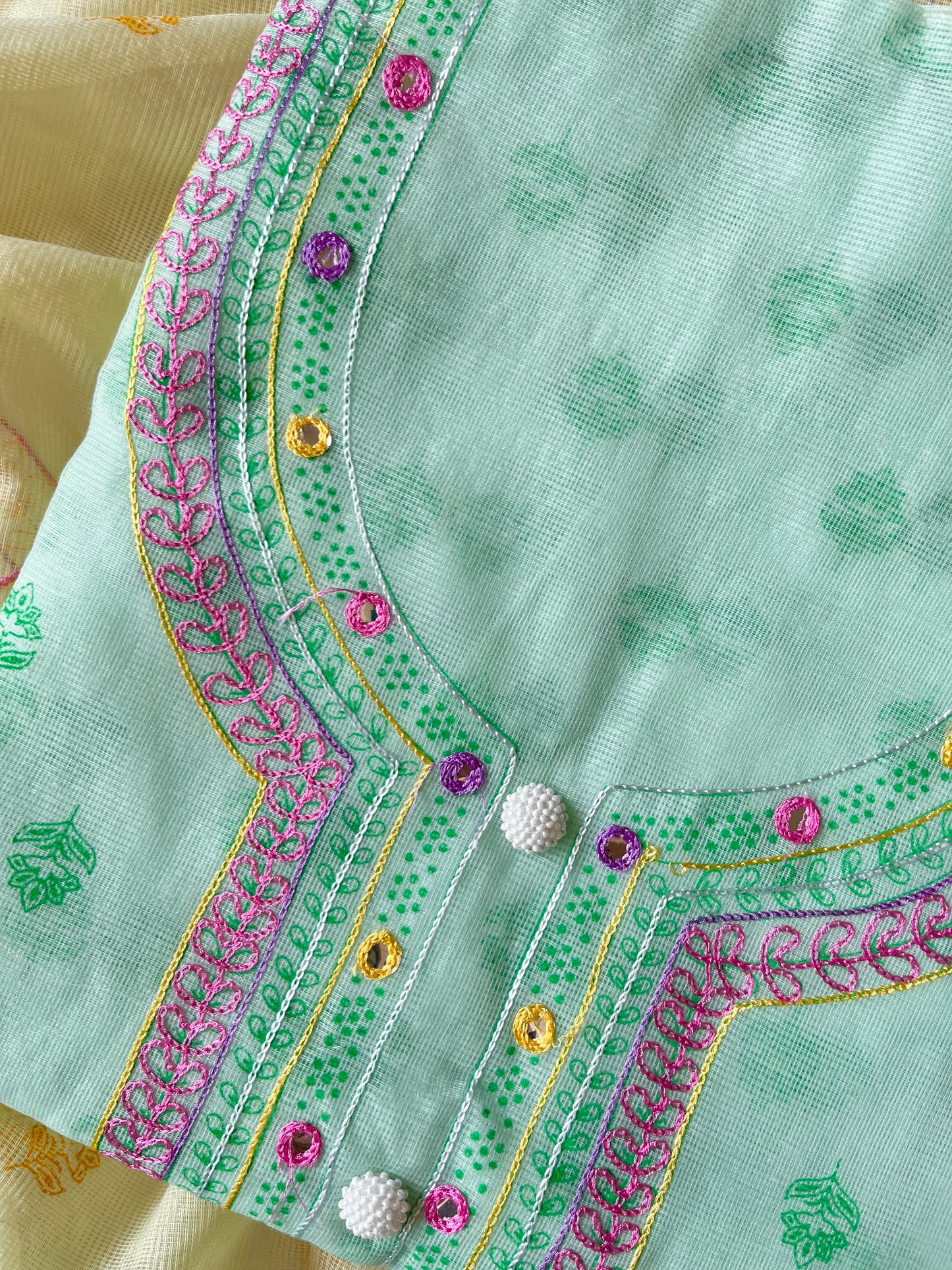 Kota doria aari work suits