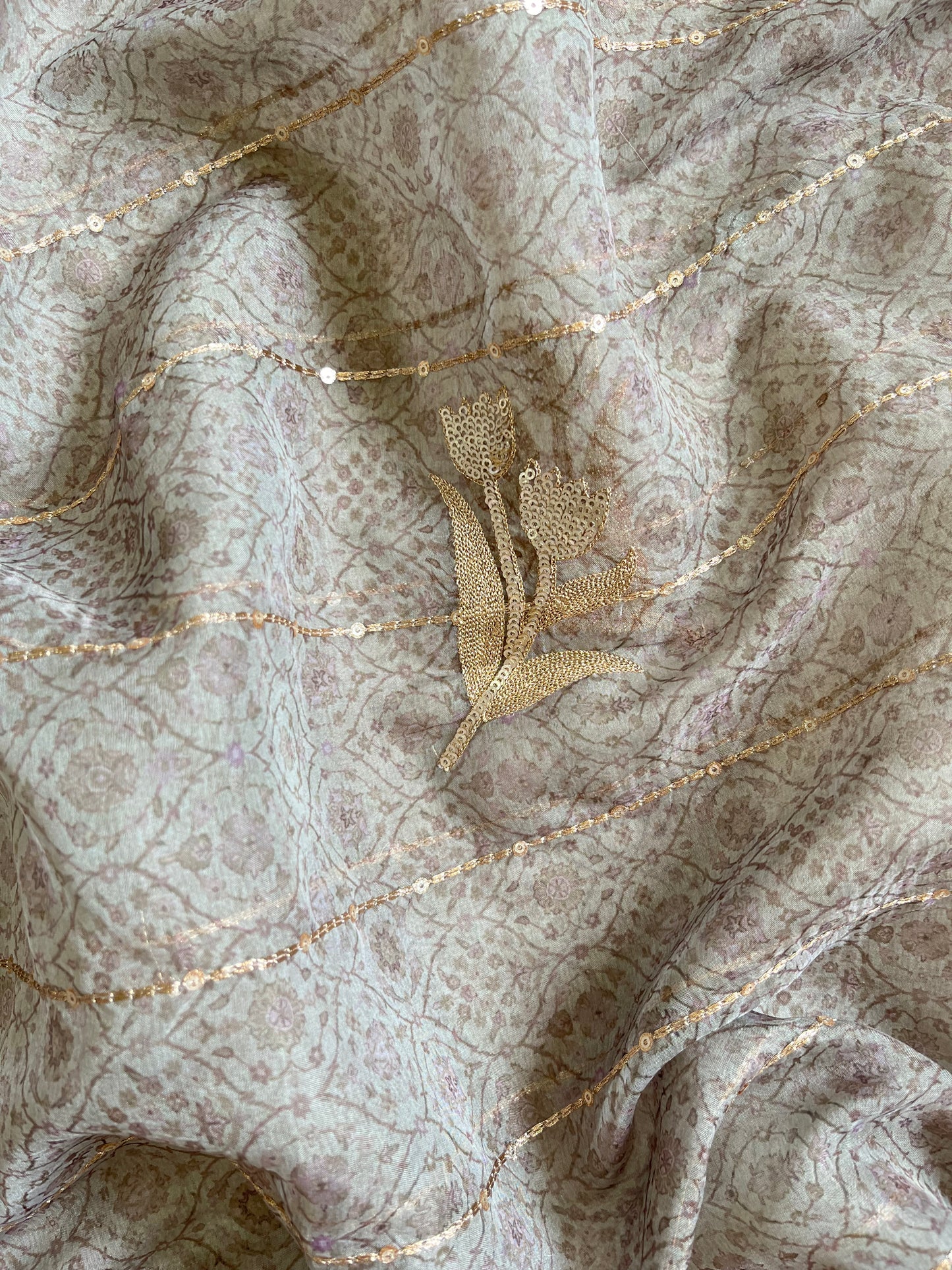 Marori aari work jacquard suit