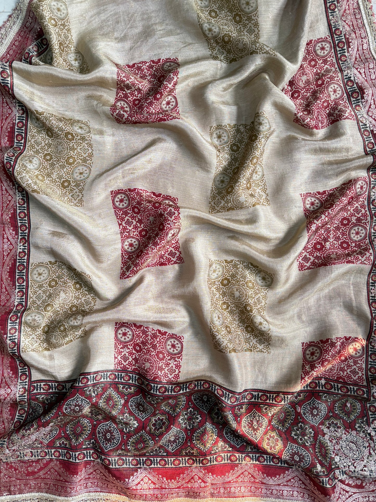 Luxurious Tissue silk Aari work suit