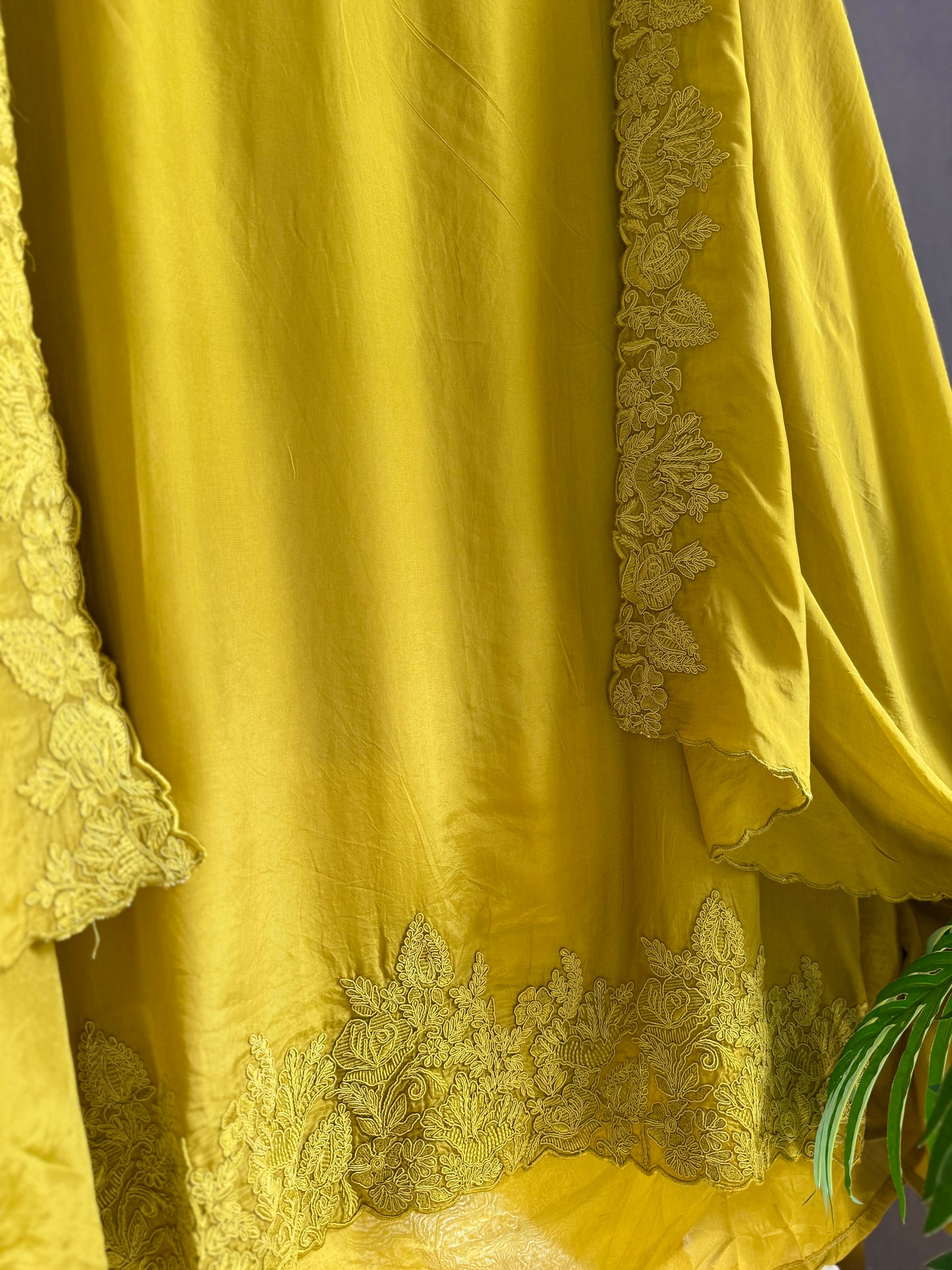 Luxurious aari work organza suit