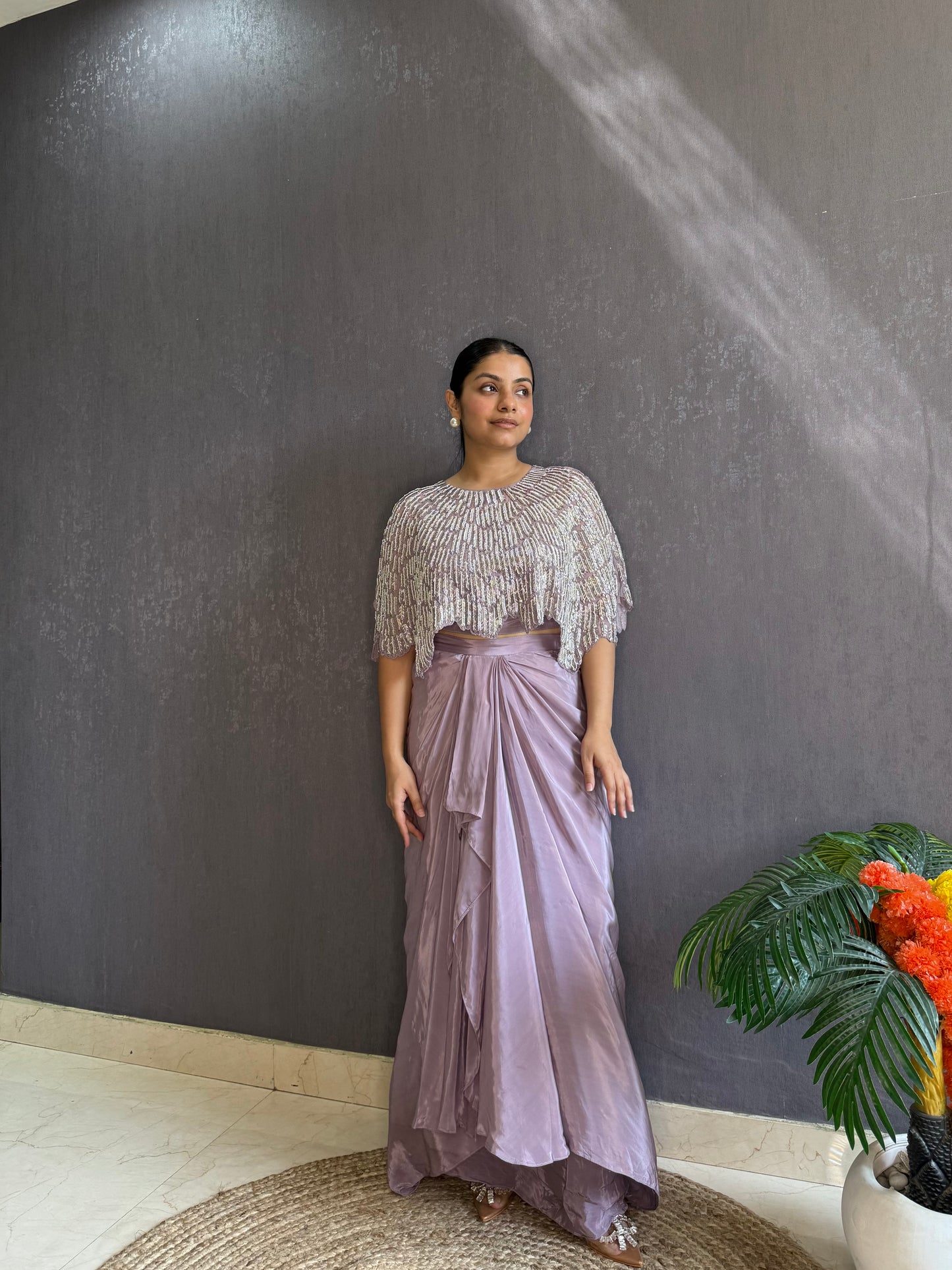 Dhoti skirt Cape set