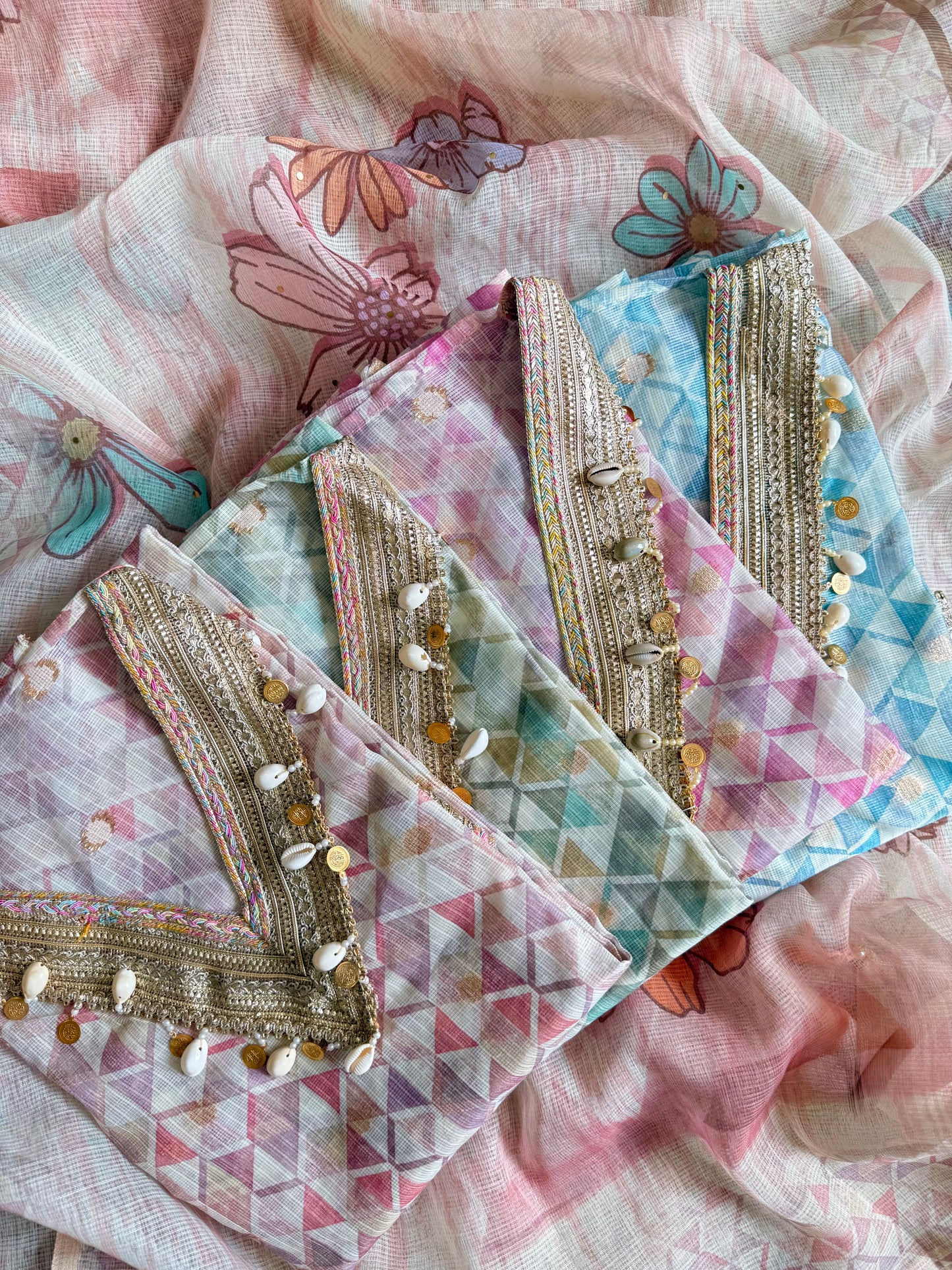 Kota doria lacework suit