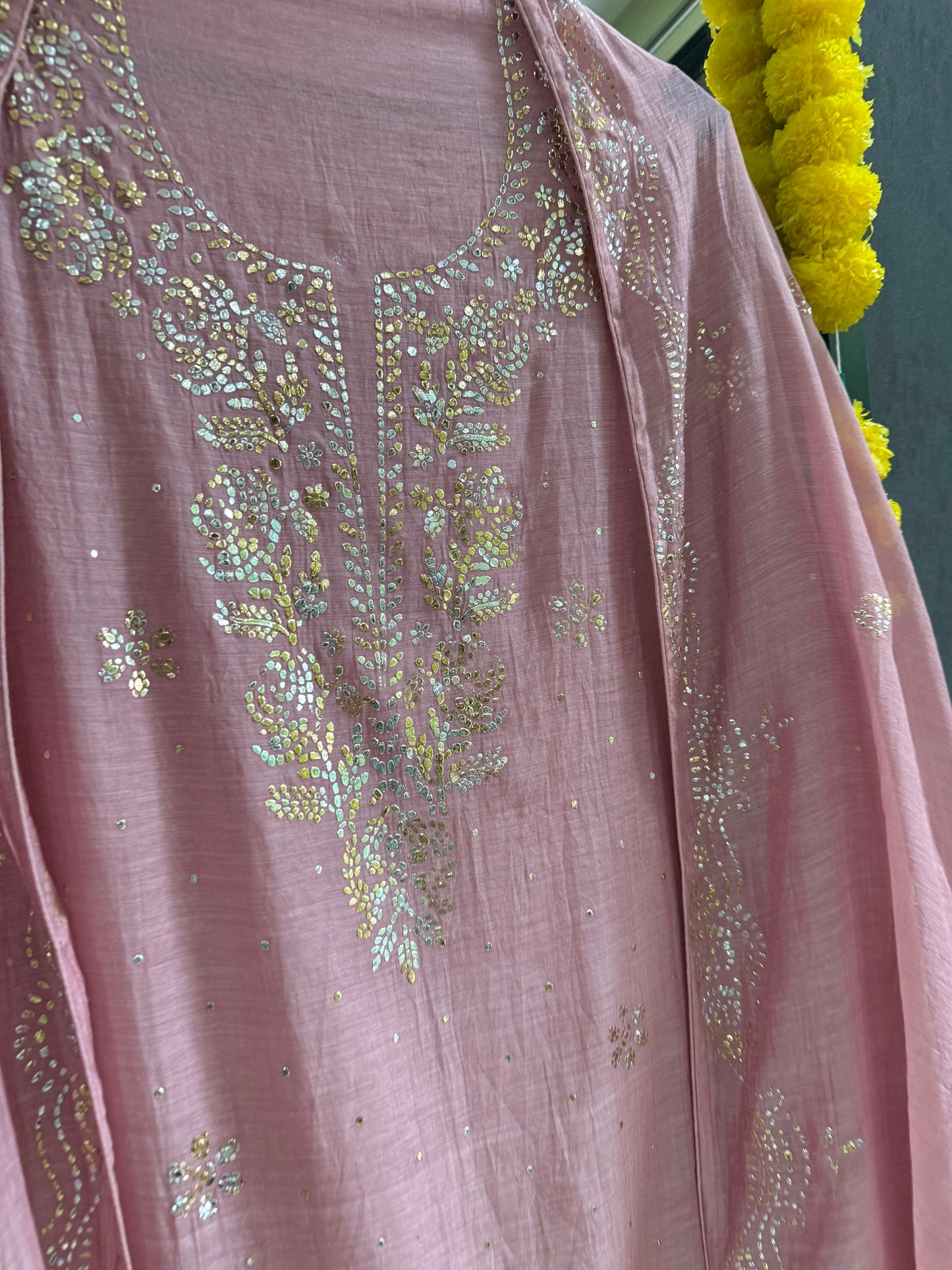 Luxurious Mul chanderi mukaish suit
