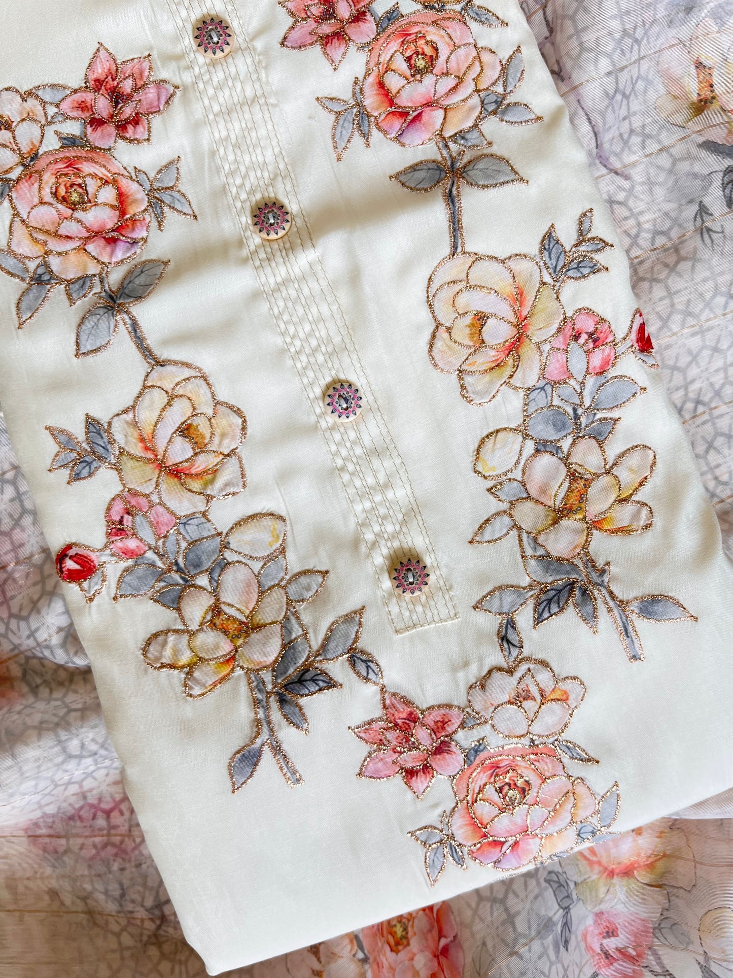Floral Patchwork suit