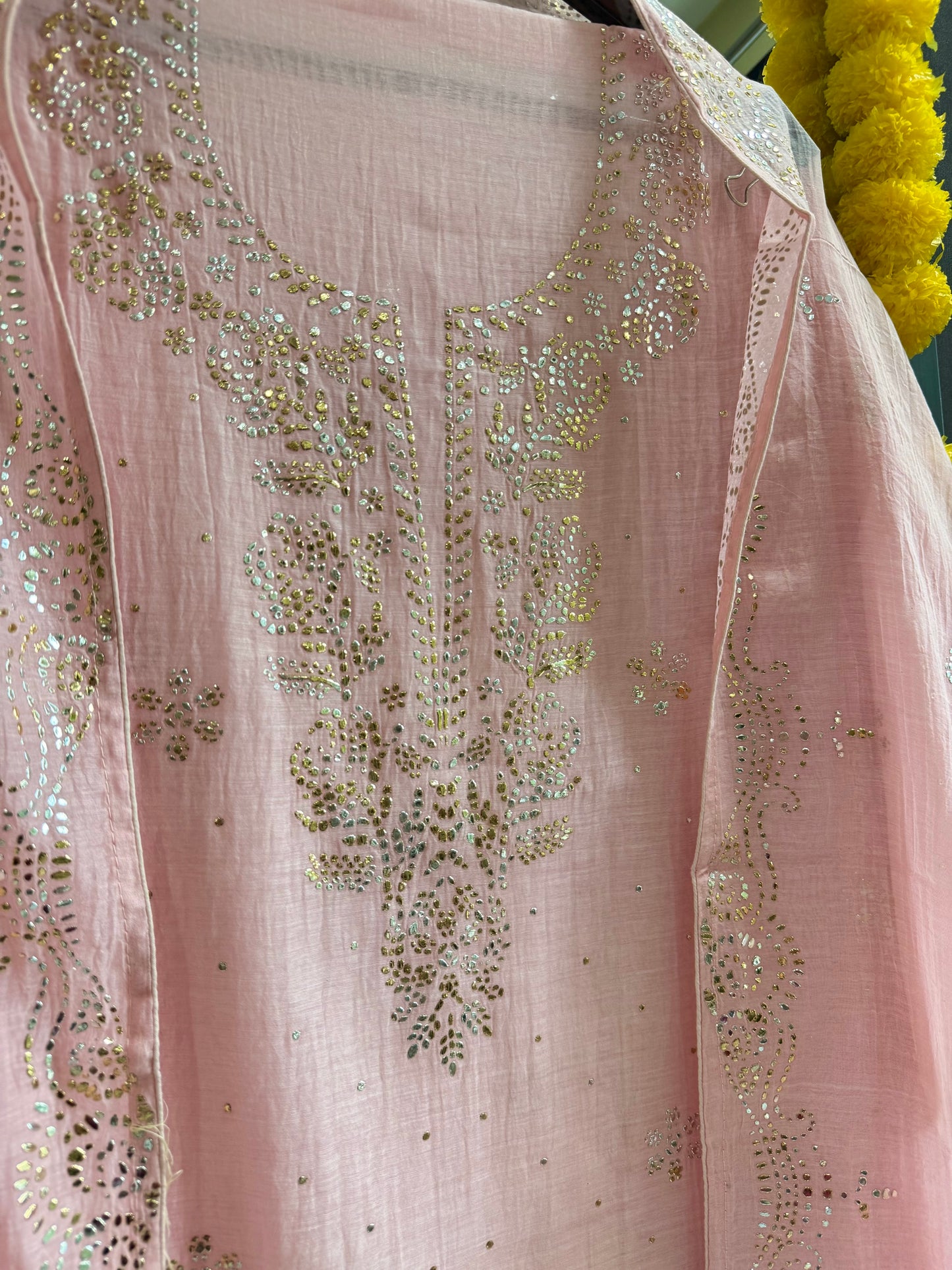 Luxurious Mul chanderi mukaish suit